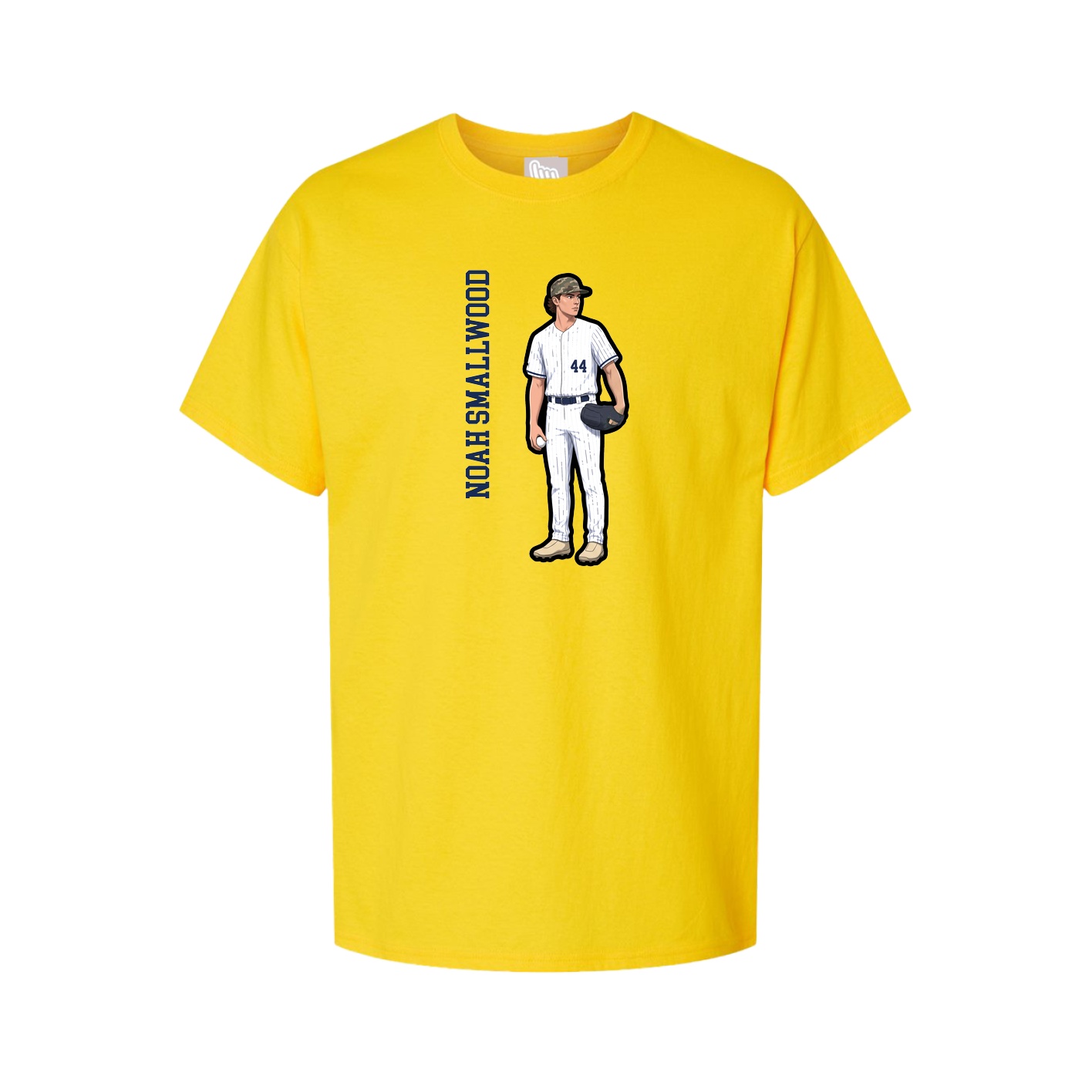 Youth Tee — Name Vertical in Gold