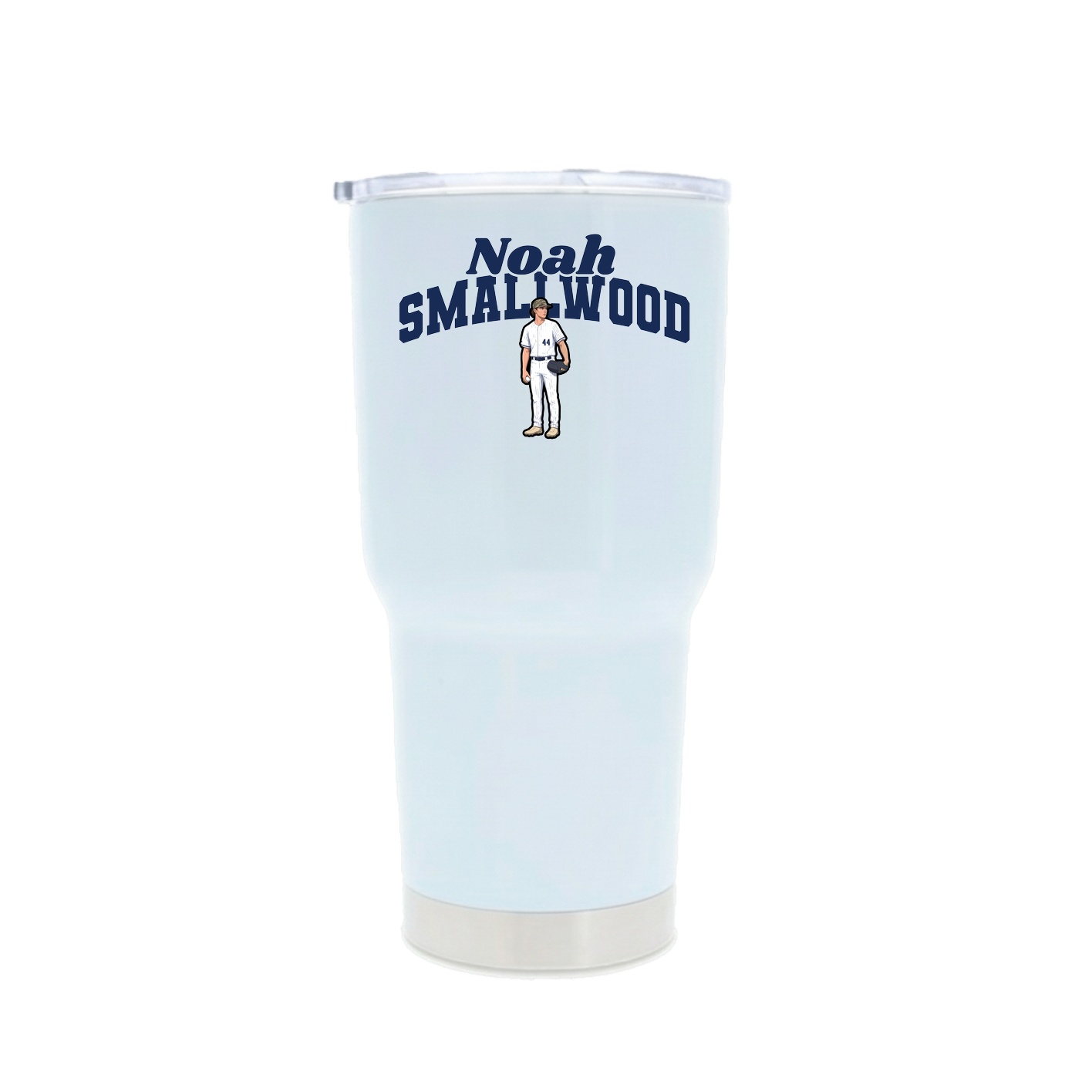 30oz Stainless Steel Tumbler — Signature Arch in White