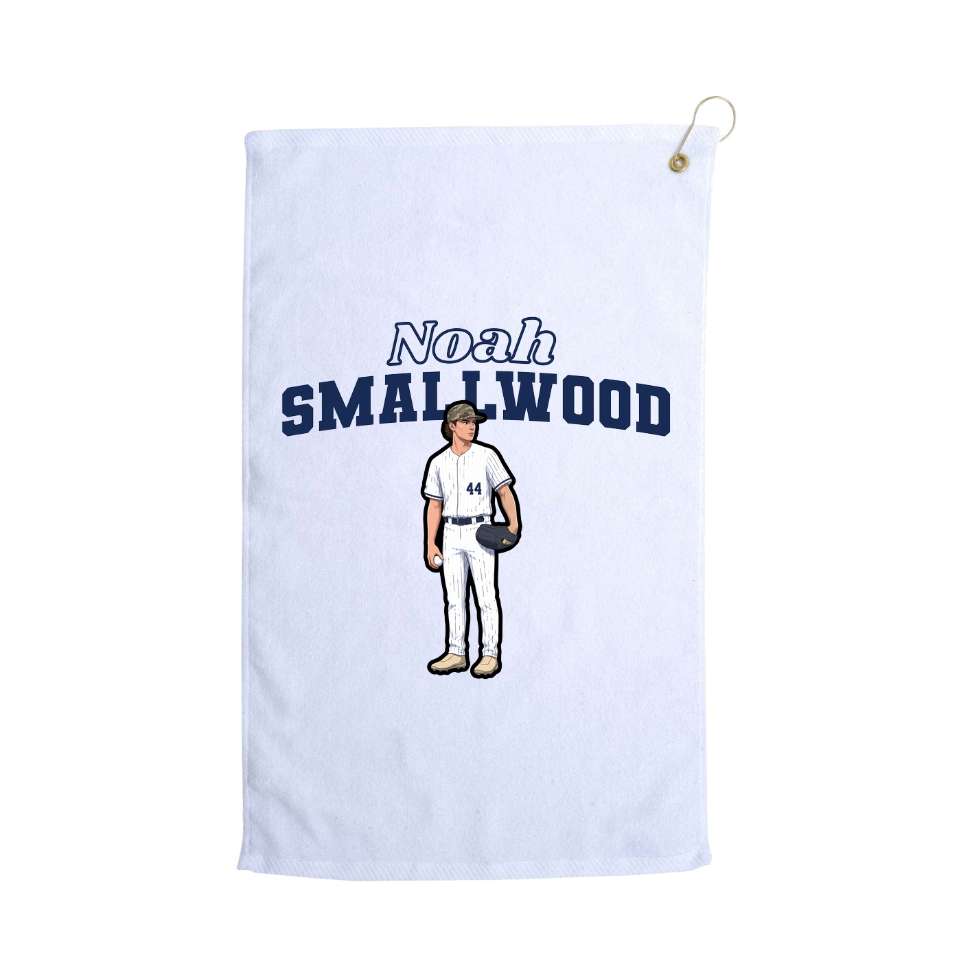 Golf Towel — Name Arch in White