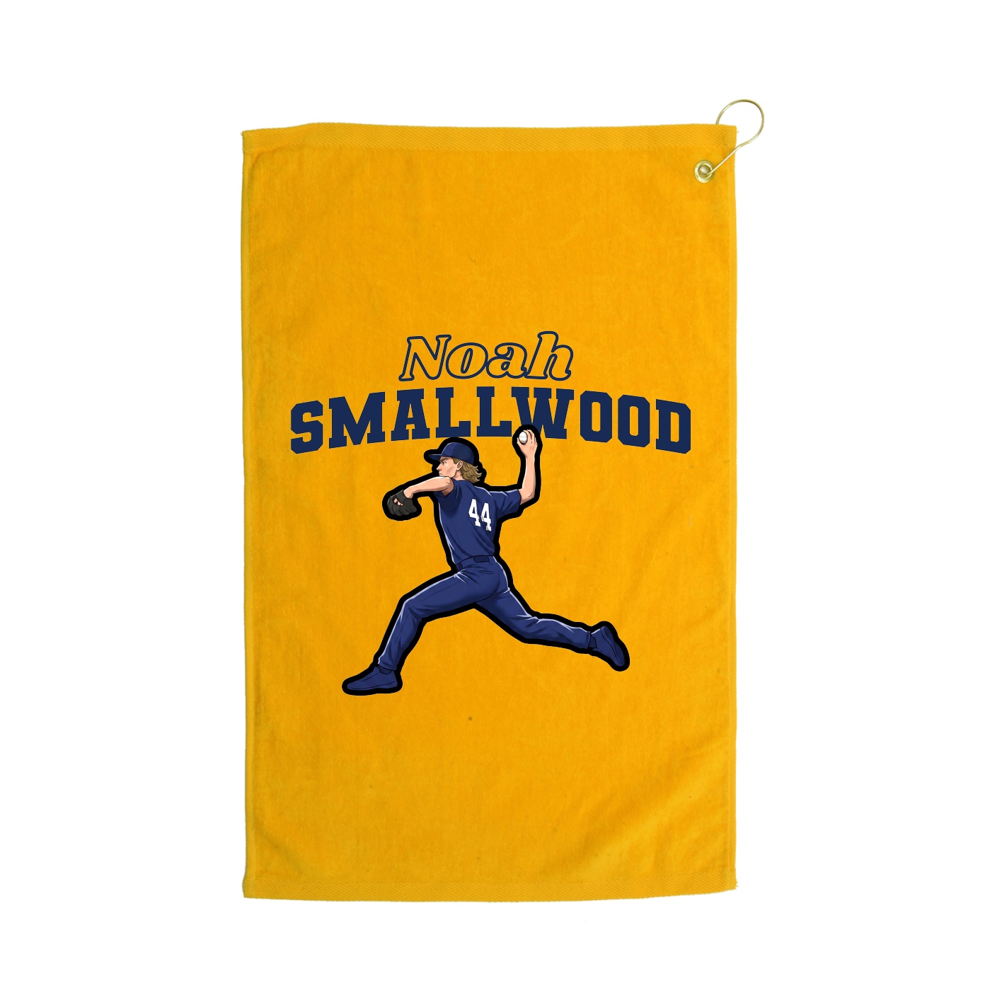 Golf Towel — Name Arch in Gold