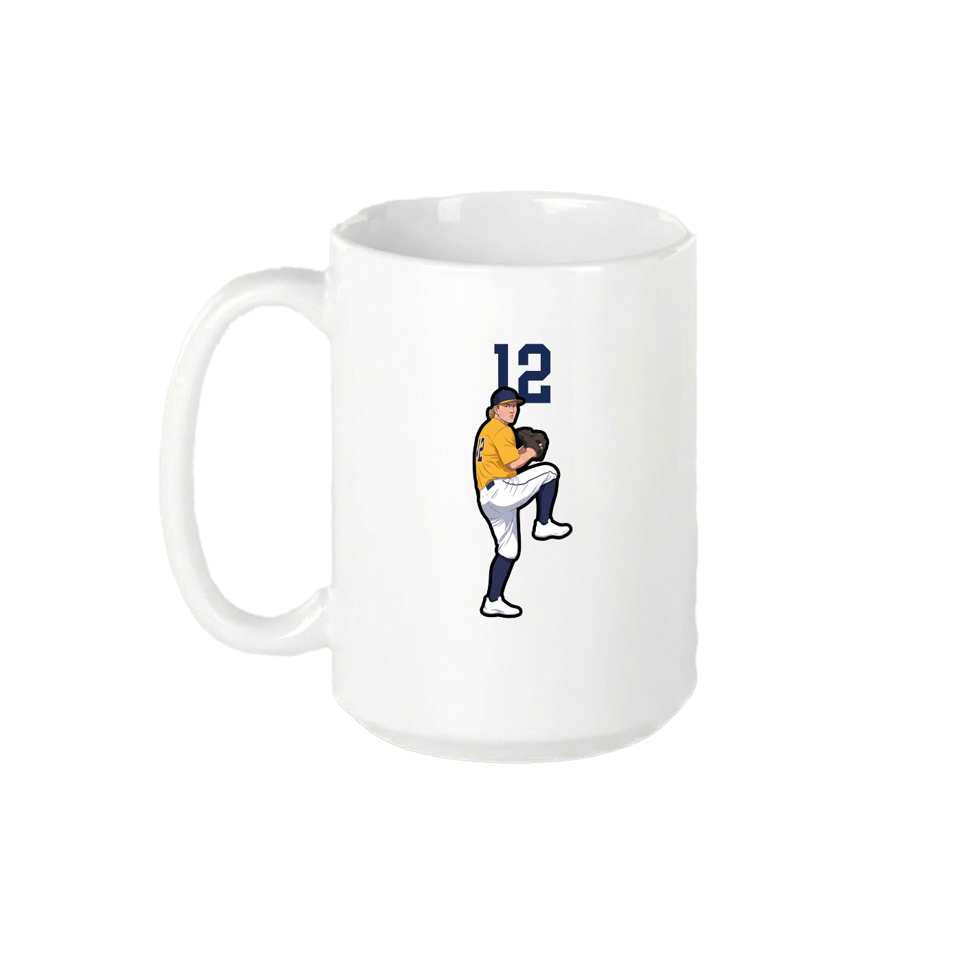15oz Coffee Mug — Number Top in White