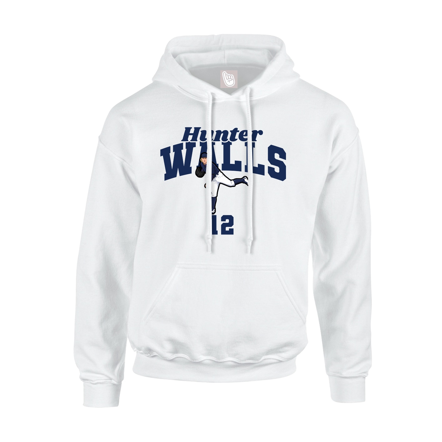 Youth Hoodie — Signature Arch in White