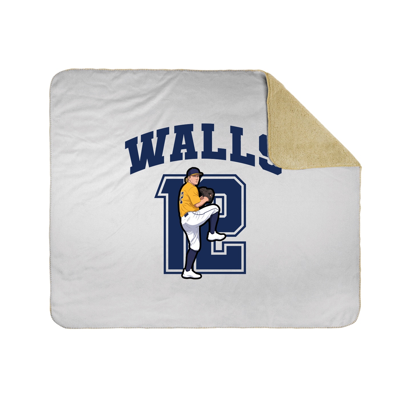 Throw Blanket — Number in White