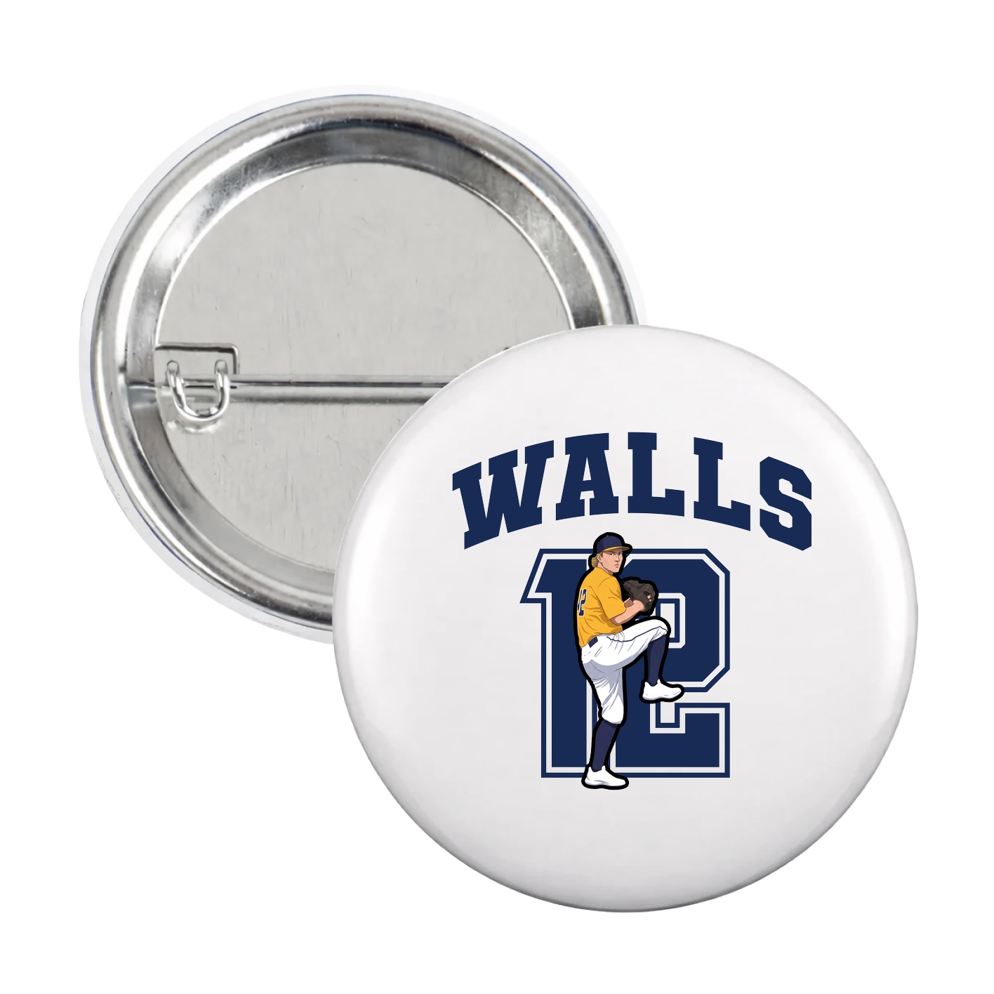 Game Day Button — Number in White