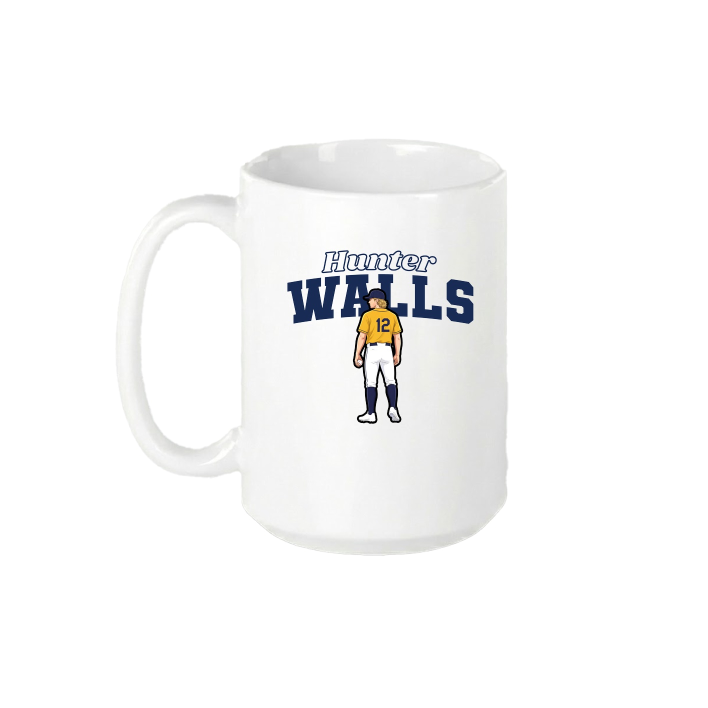 15oz Coffee Mug — Name Arch in White