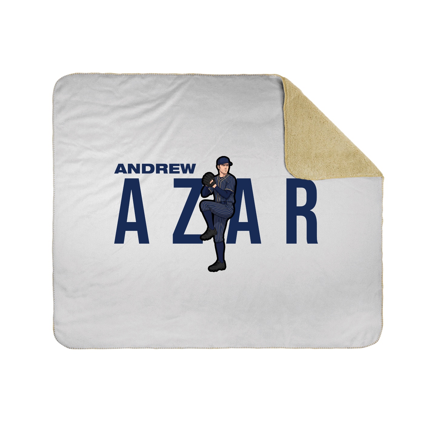 Throw Blanket — Player Name in White