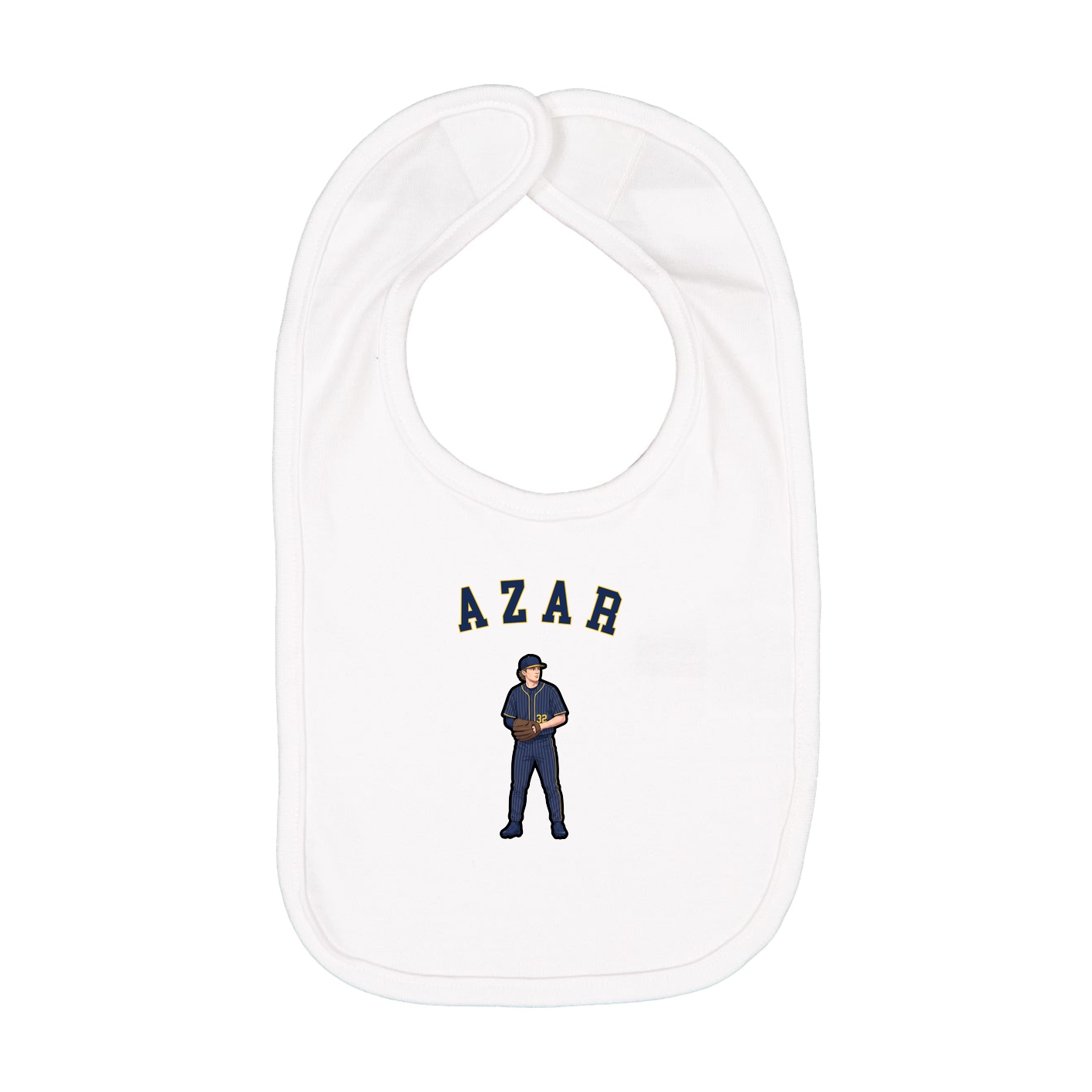 Infant Bib — Shirsey Arch in White