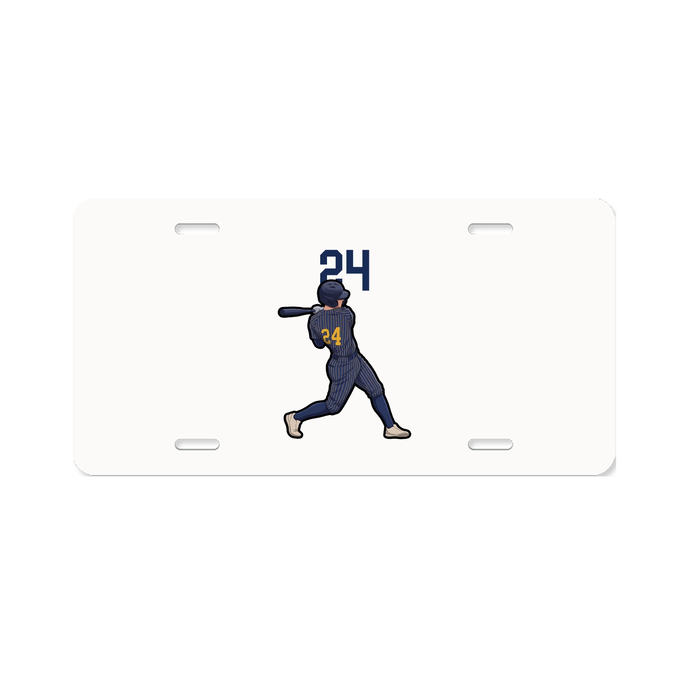 License Plate — Number Top in Classic