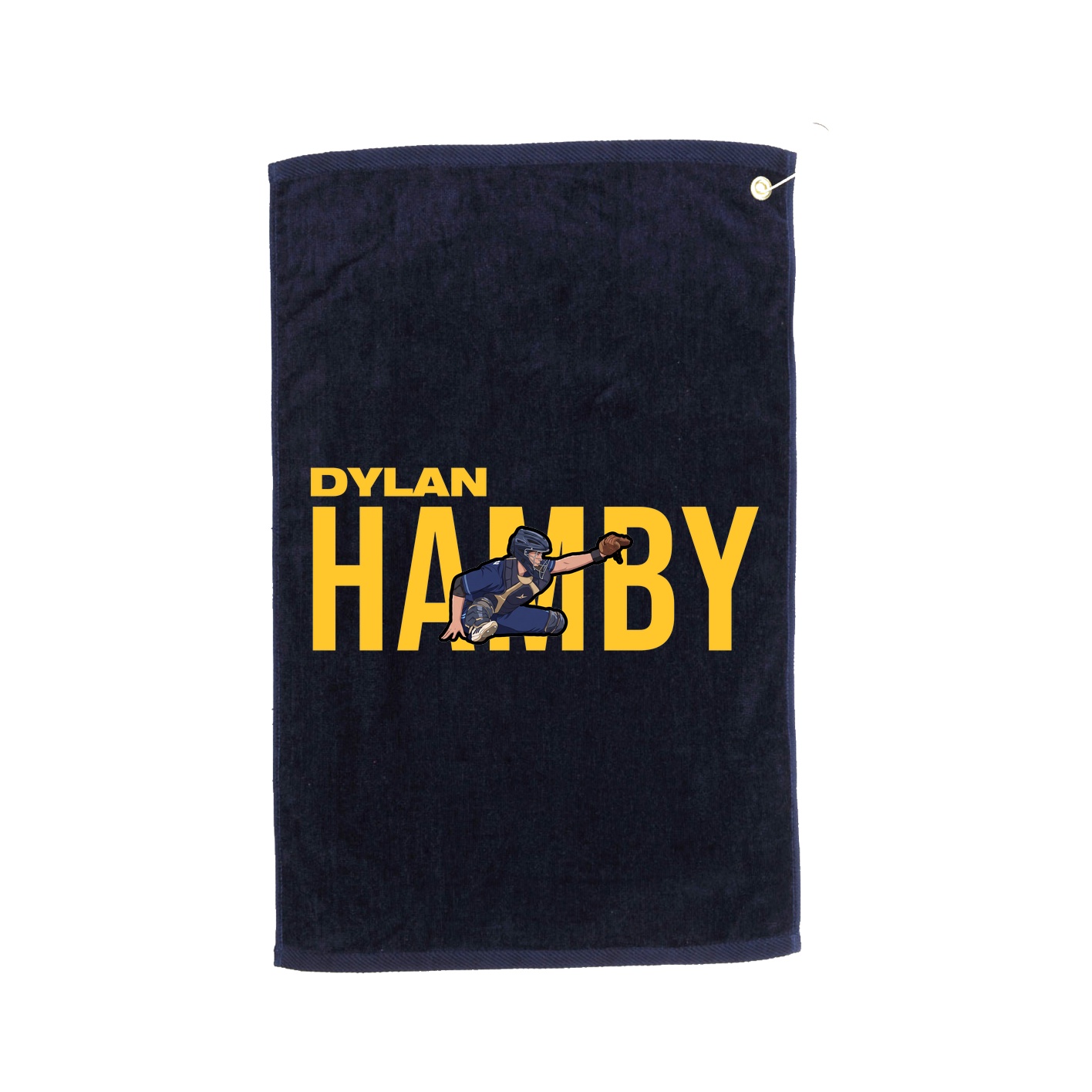 Golf Towel — Player Name in Navy