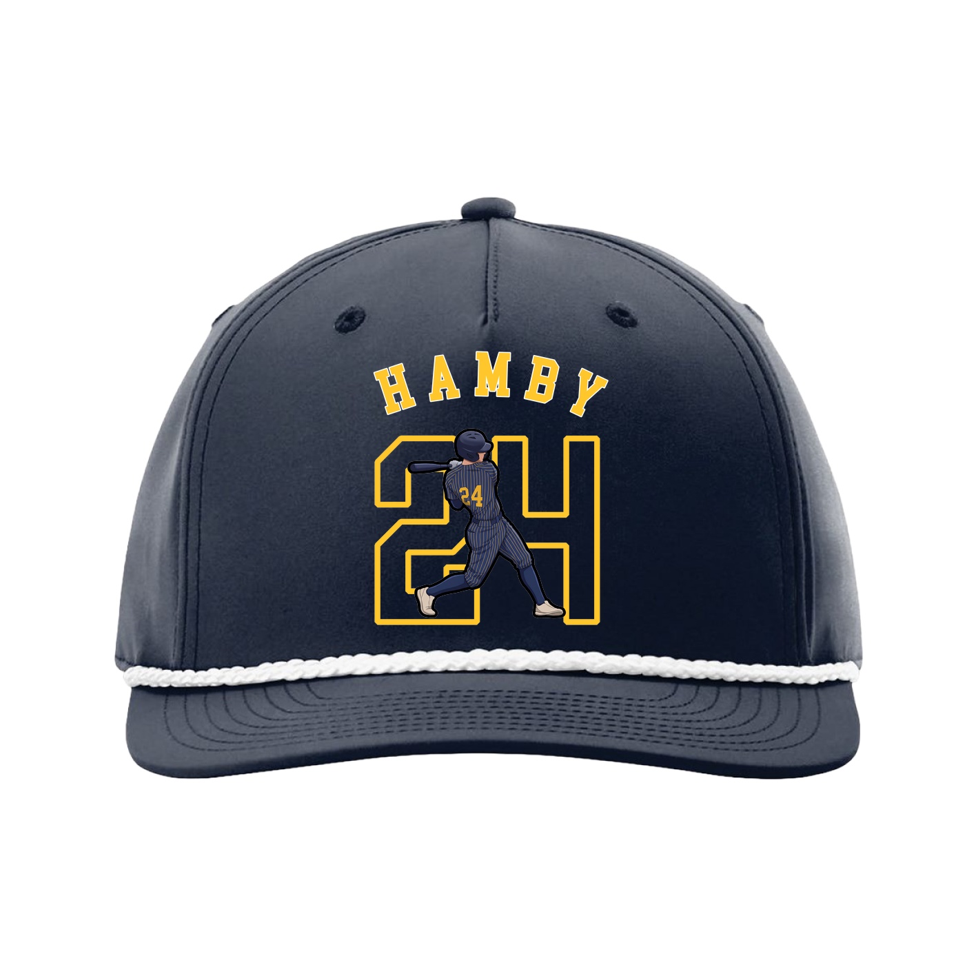 Five-Panel Classic Rope Cap — Shirsey Arch in Navy