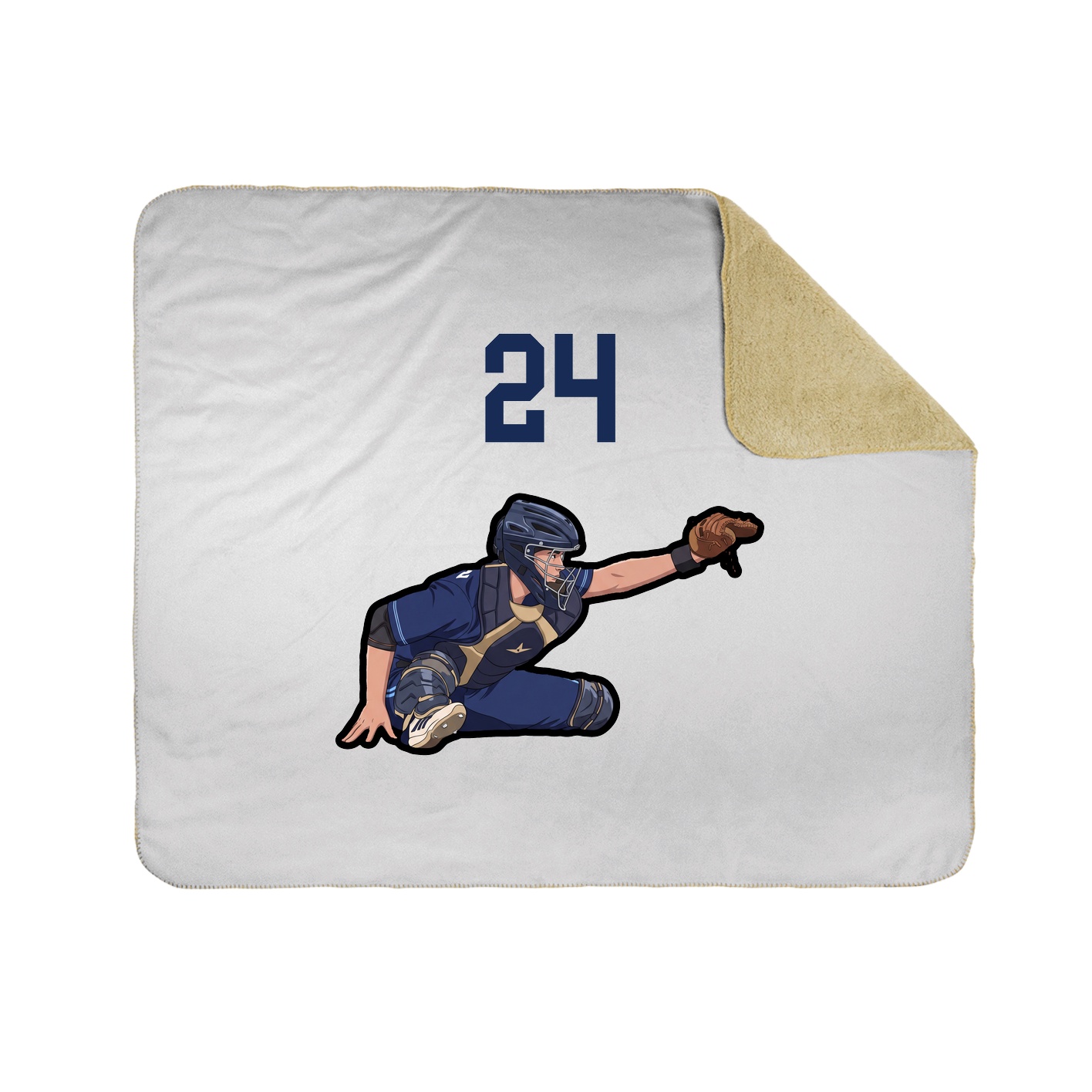 Throw Blanket — Number Top in White