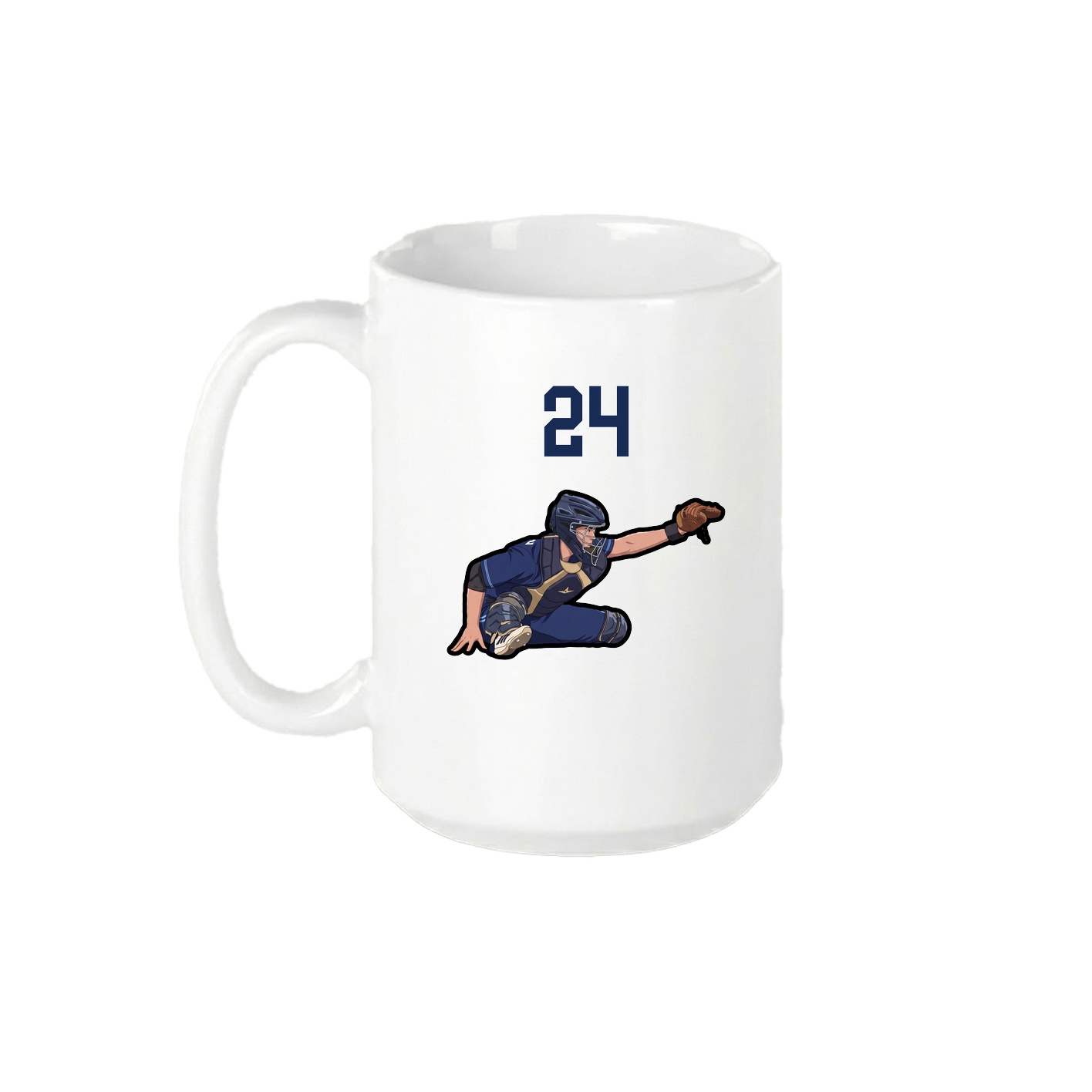 15oz Coffee Mug — Number Top in White