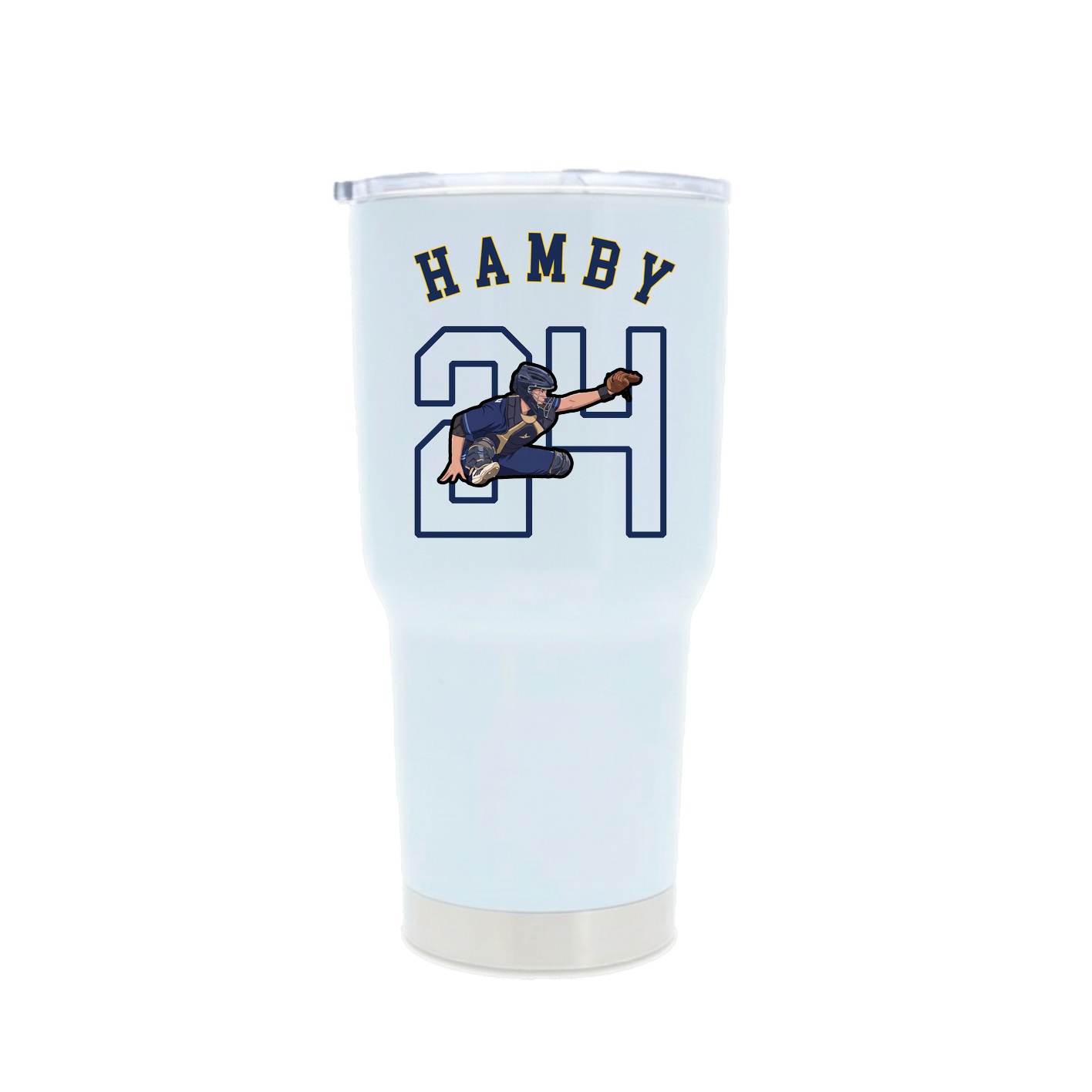 30oz Stainless Steel Tumbler — Shirsey Arch in White