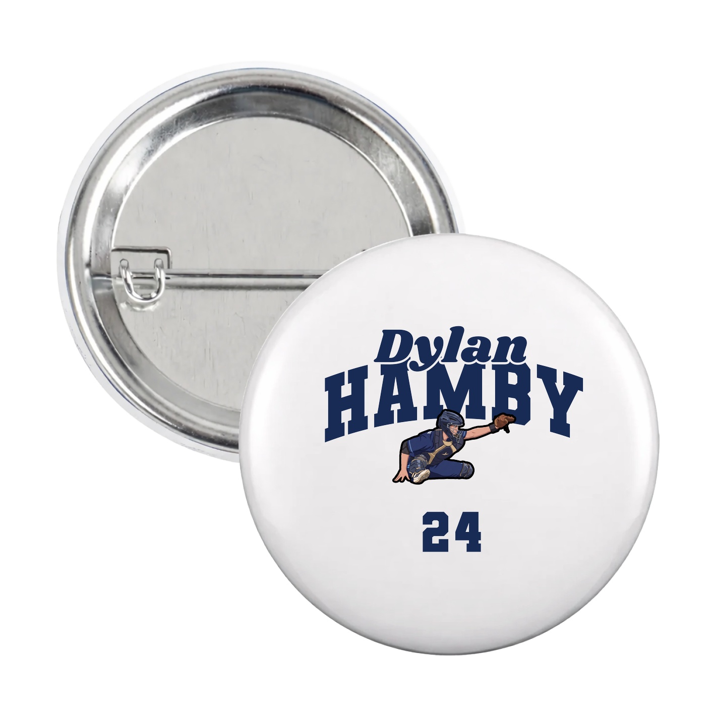 Game Day Button — Signature Arch in White