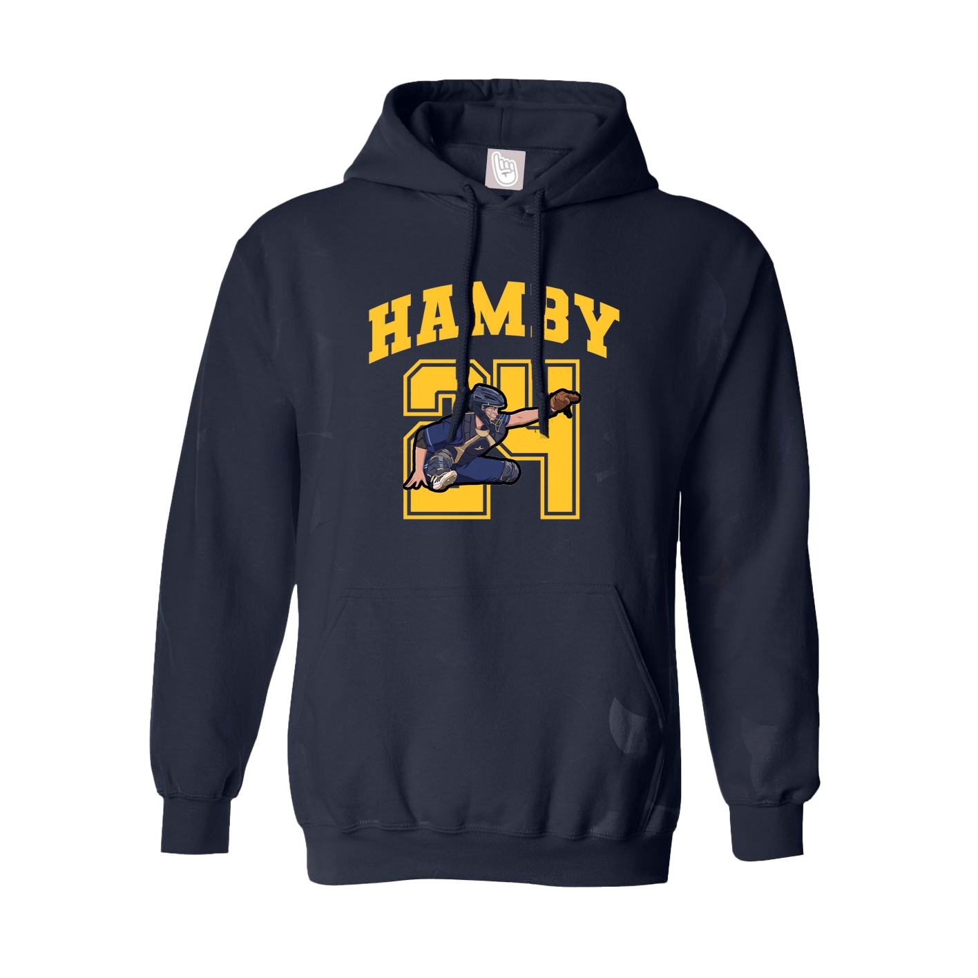 Hoodie — Number in Navy