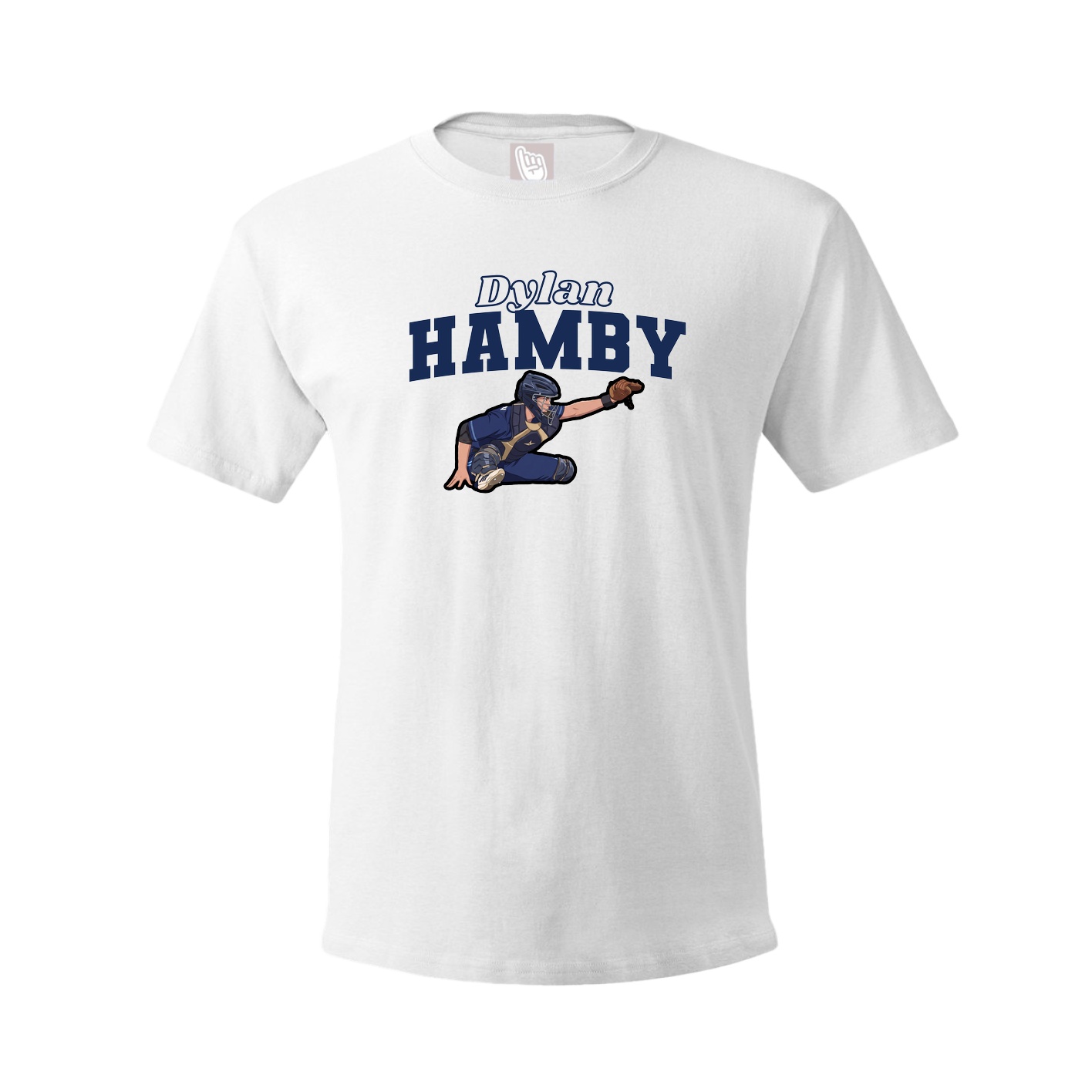 Youth Tee — Name Arch in White