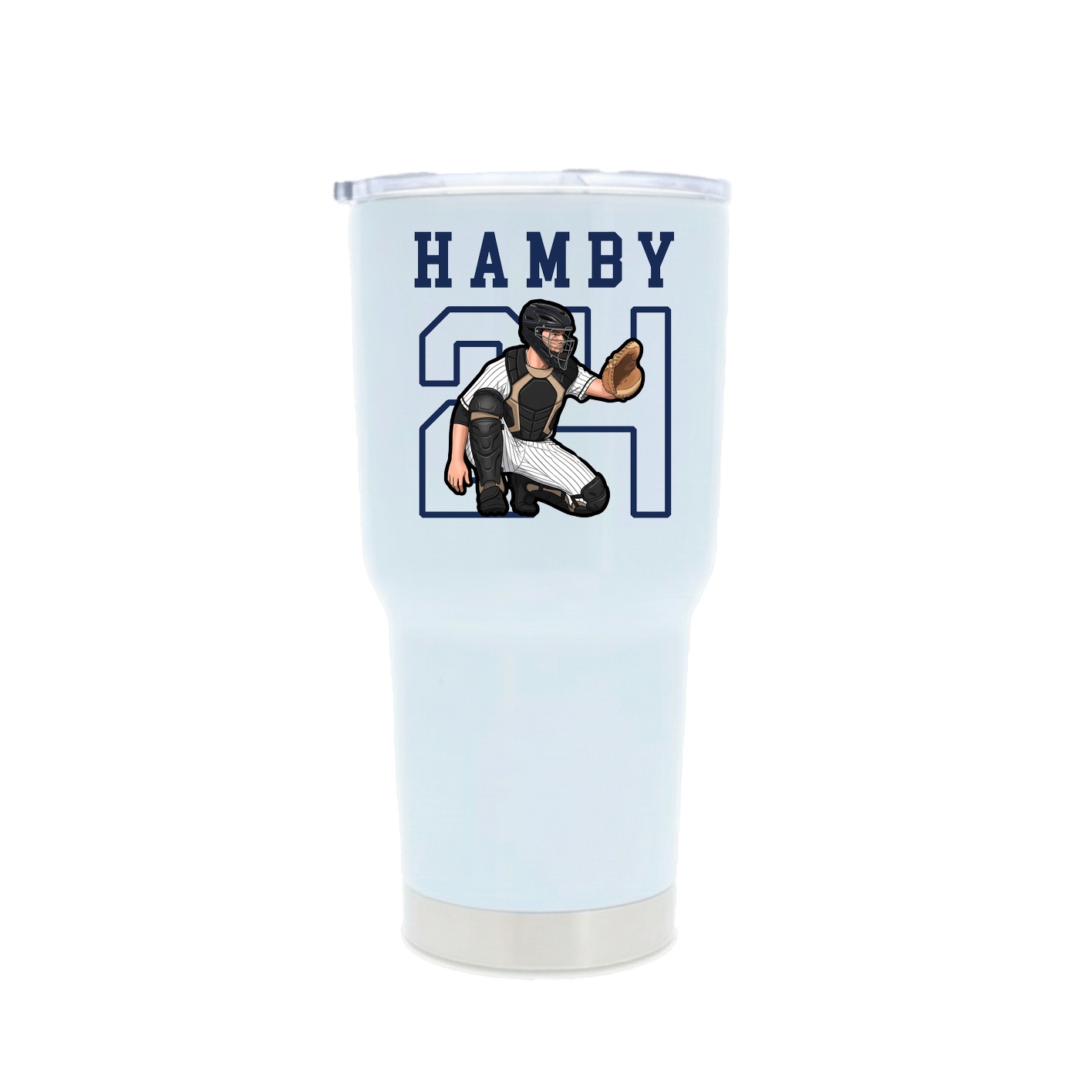 30oz Stainless Steel Tumbler — Shirsey in White