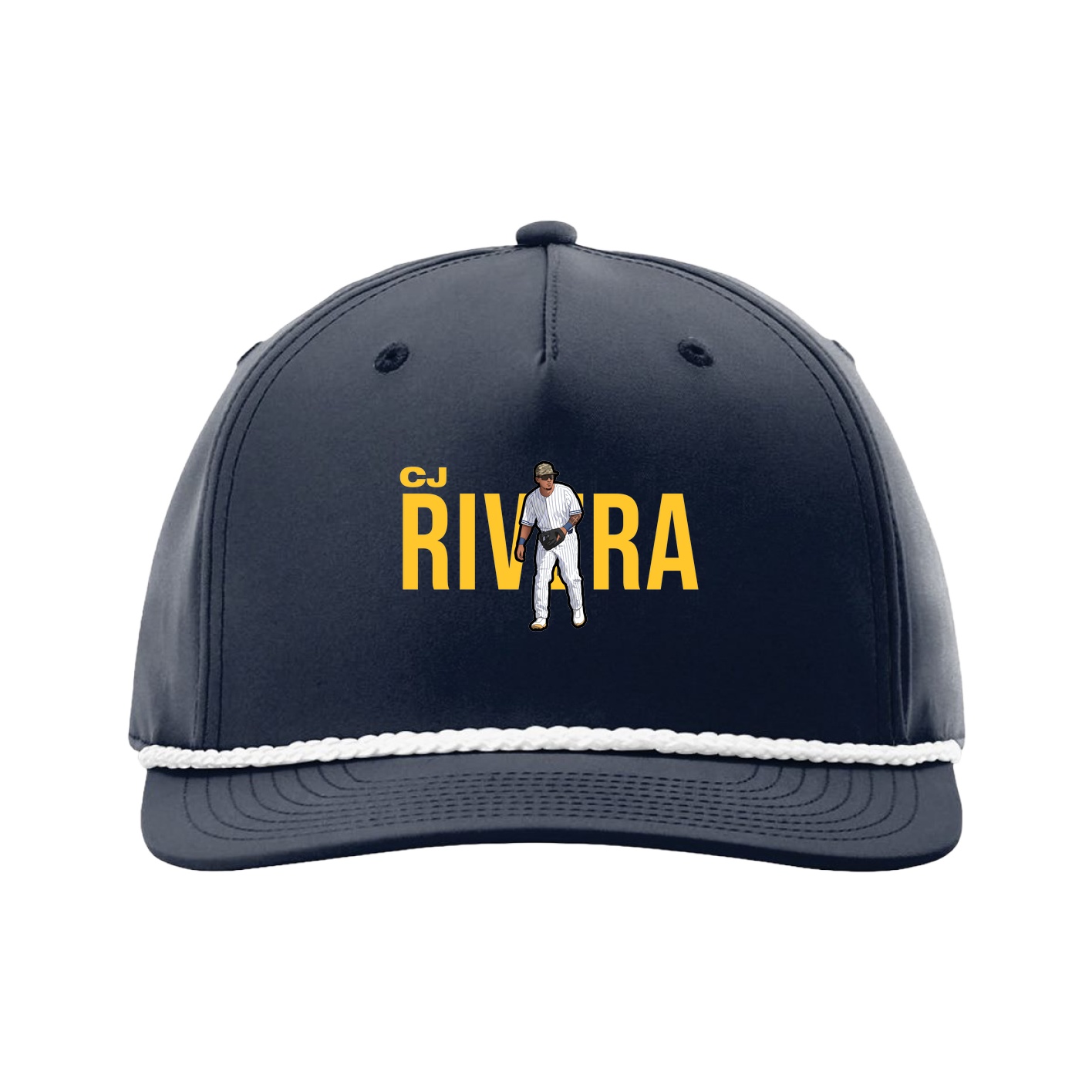 Five-Panel Classic Rope Cap — Player Name in Navy