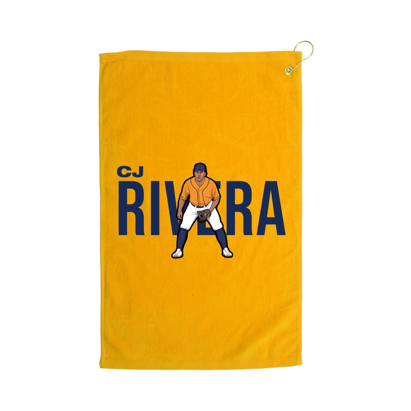 Golf Towel — Player Name in Gold