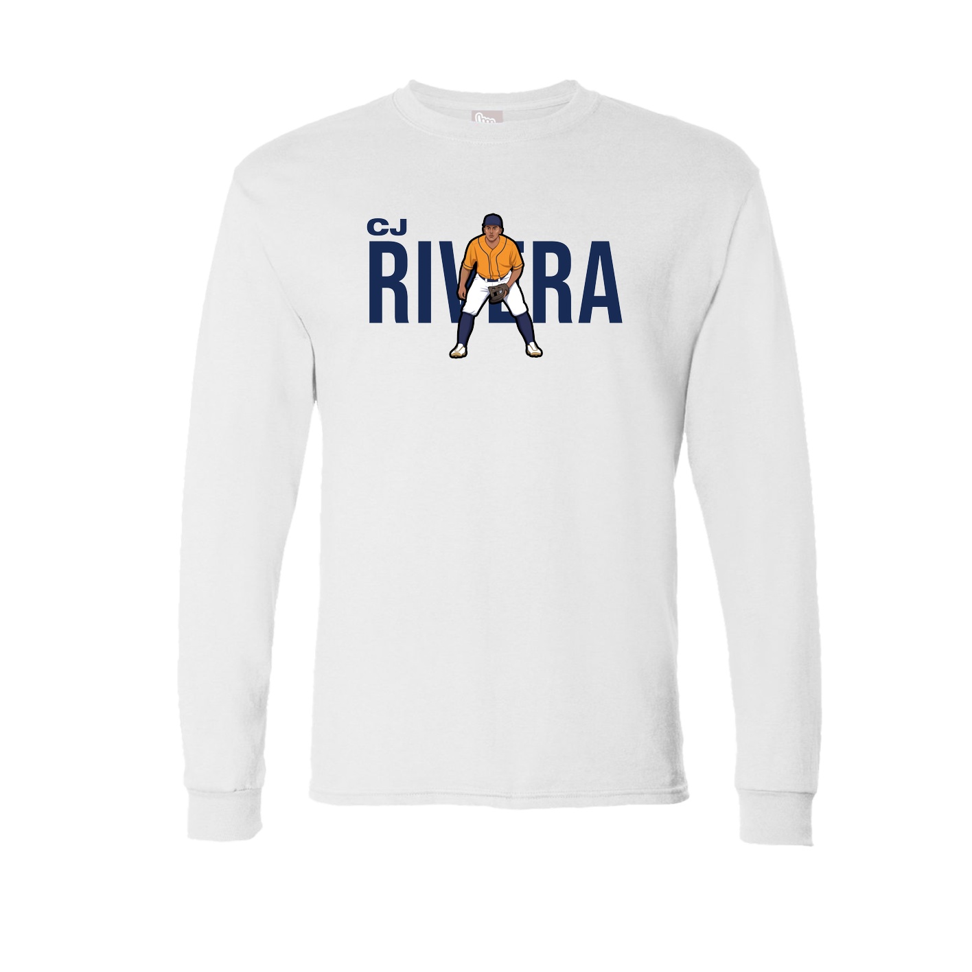 Long Sleeve Tee — Player Name in White