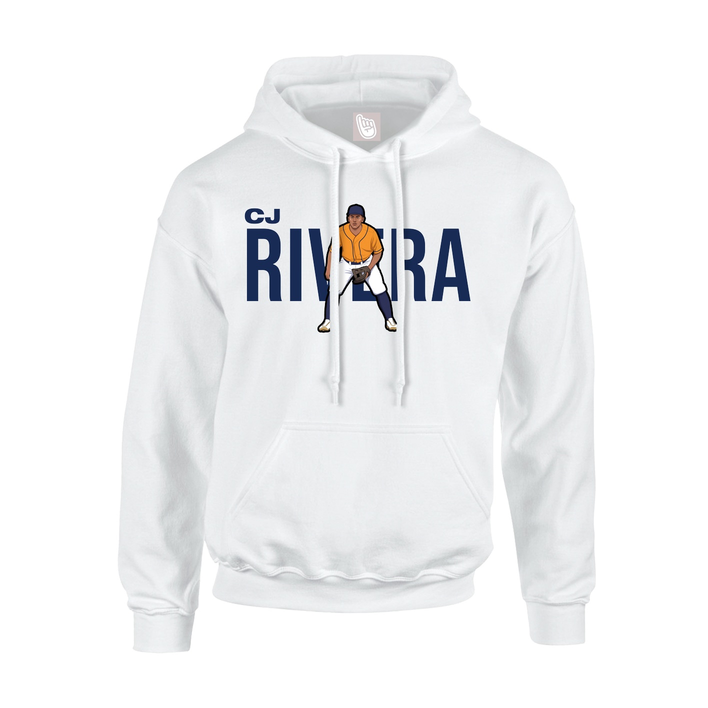 Youth Hoodie — Player Name in White
