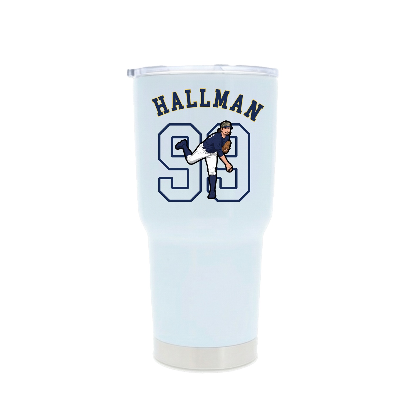 30oz Stainless Steel Tumbler — Shirsey Arch in White