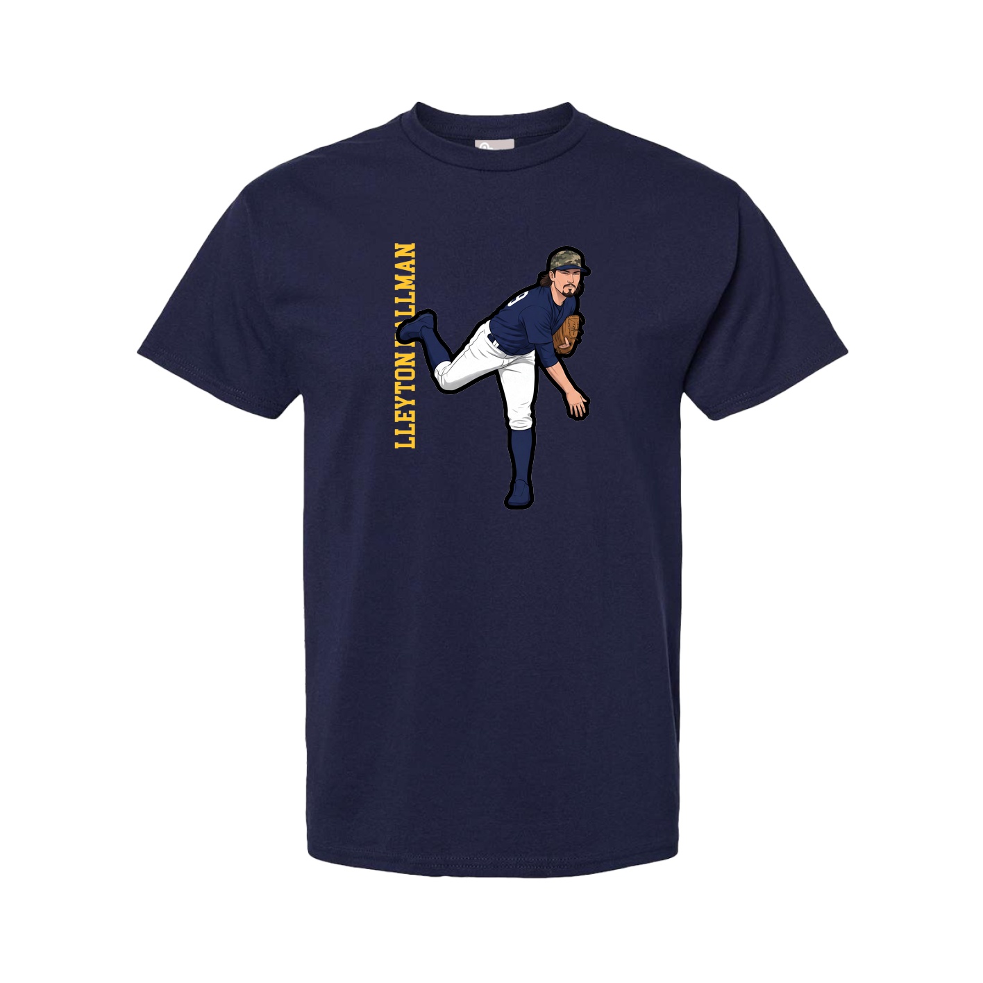 Youth Tee — Name Vertical in Navy