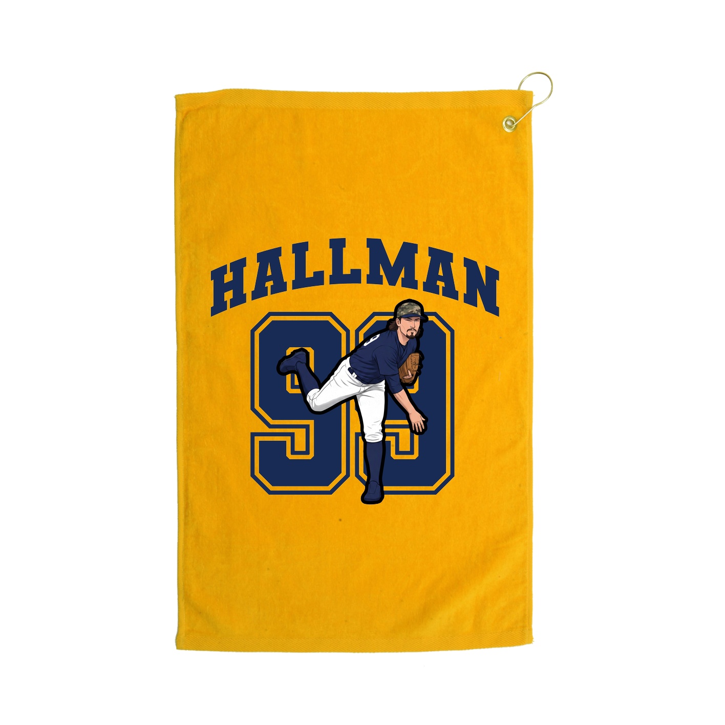 Golf Towel — Number in Gold