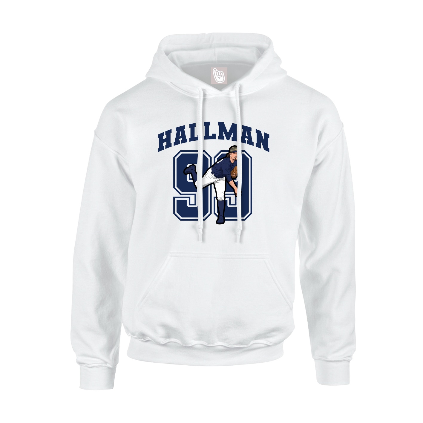 Youth Hoodie — Number in White