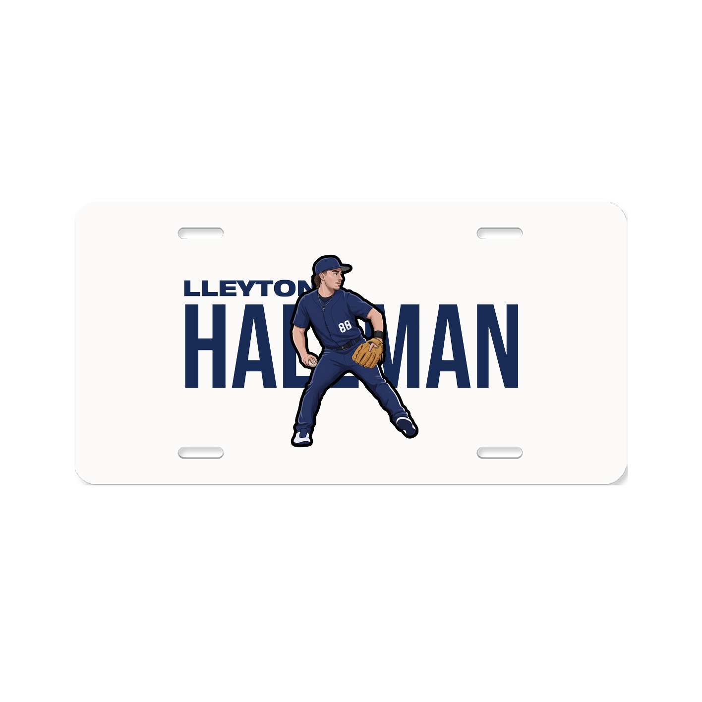 License Plate — Player Name in Classic