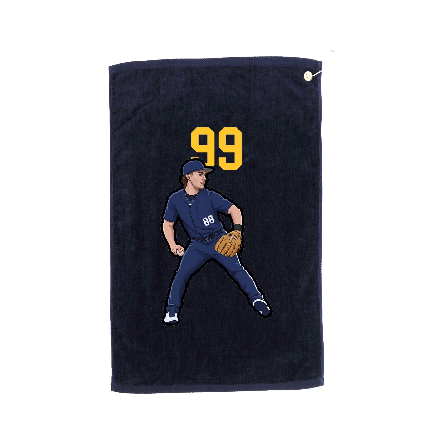 Golf Towel — Number Top in Navy