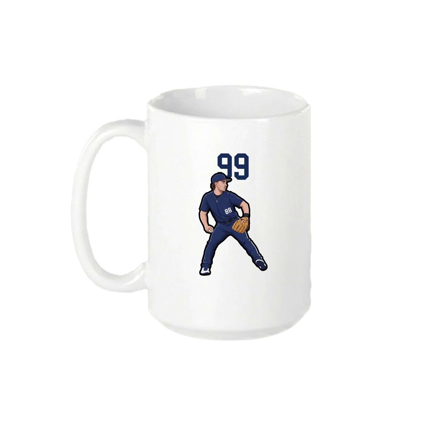 15oz Coffee Mug — Number Top in White
