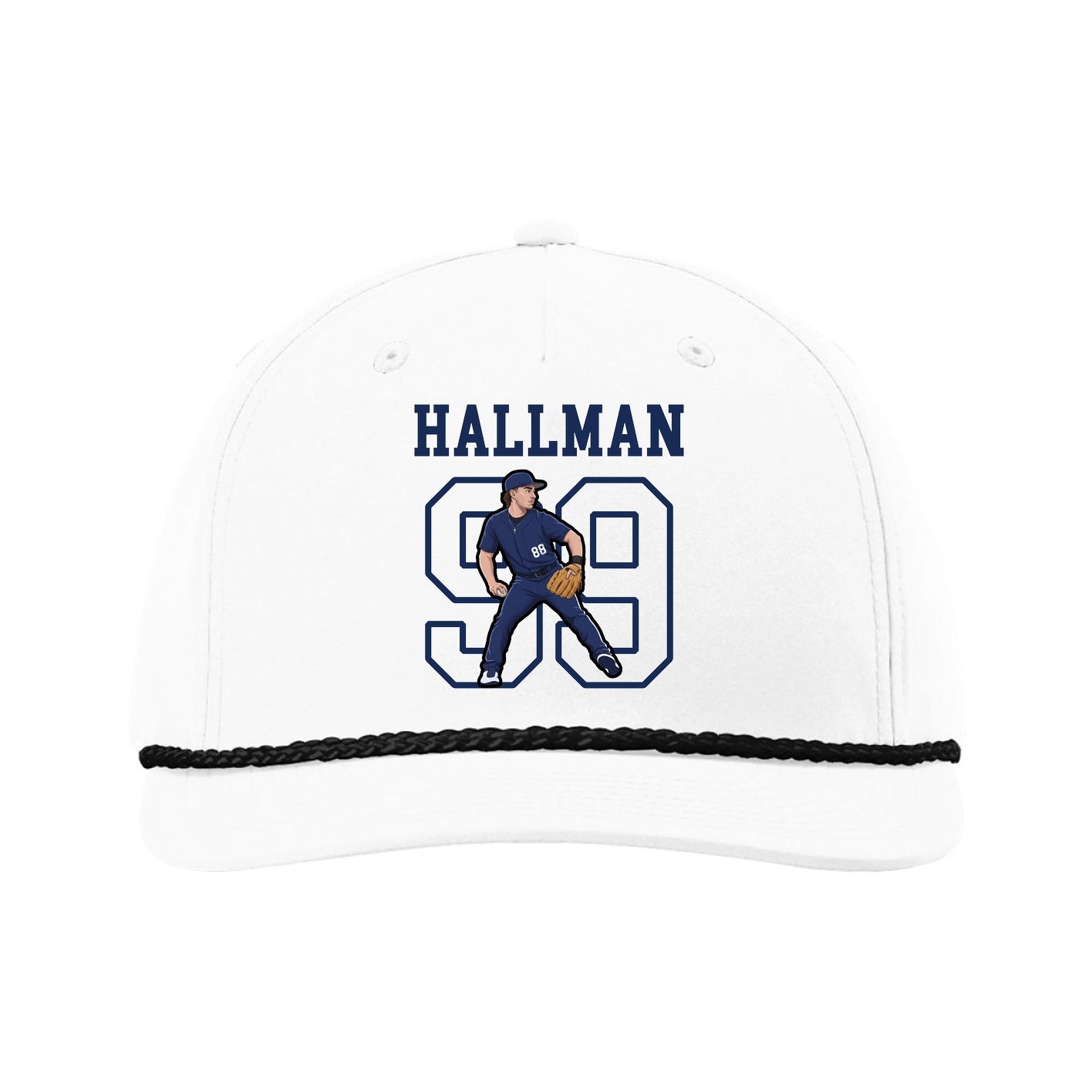 Five-Panel Classic Rope Cap — Shirsey in White