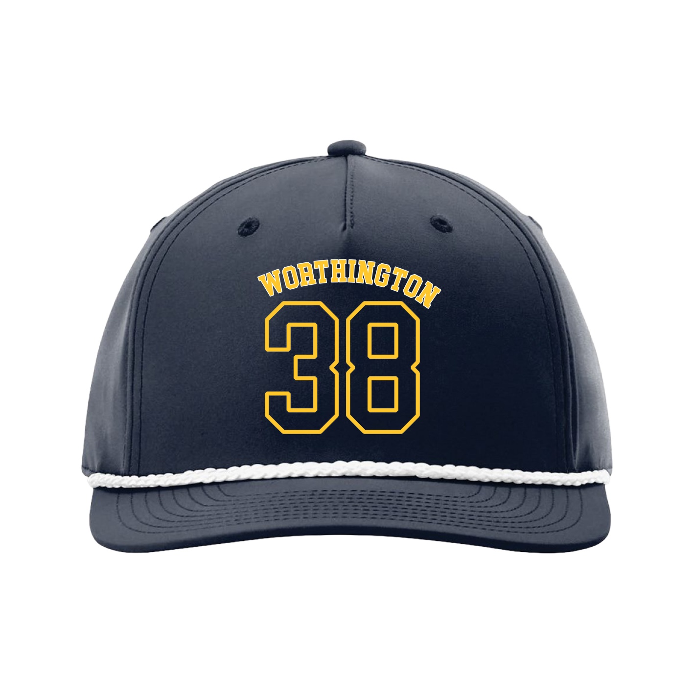 Five-Panel Classic Rope Cap — Shirsey Arch in Navy