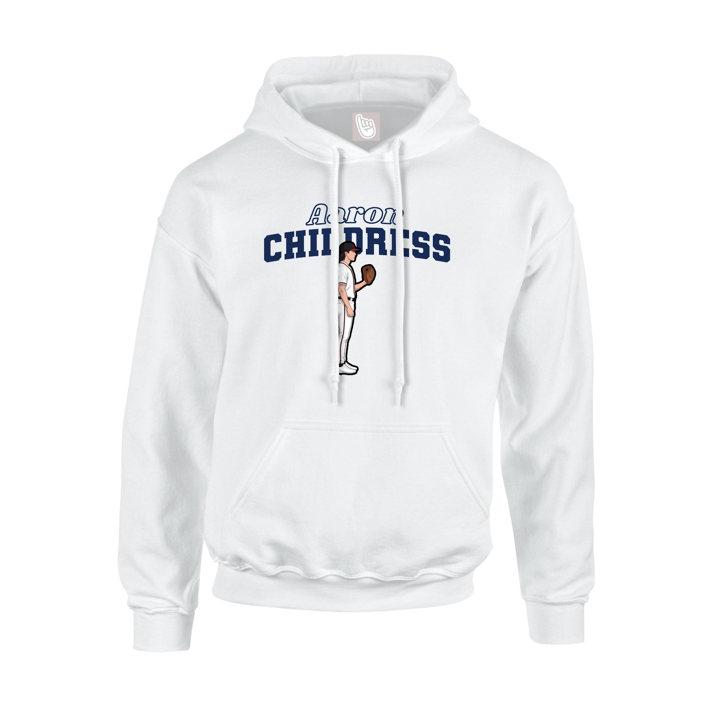 Youth Hoodie — Name Arch in White