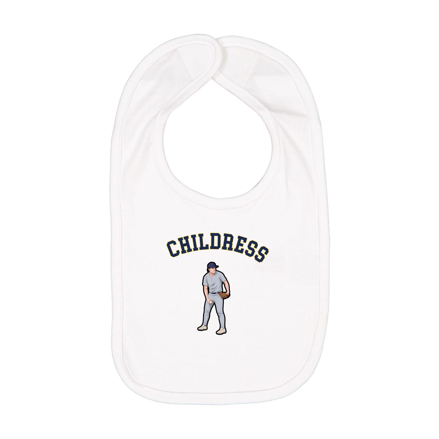 Infant Bib — Shirsey Arch in White
