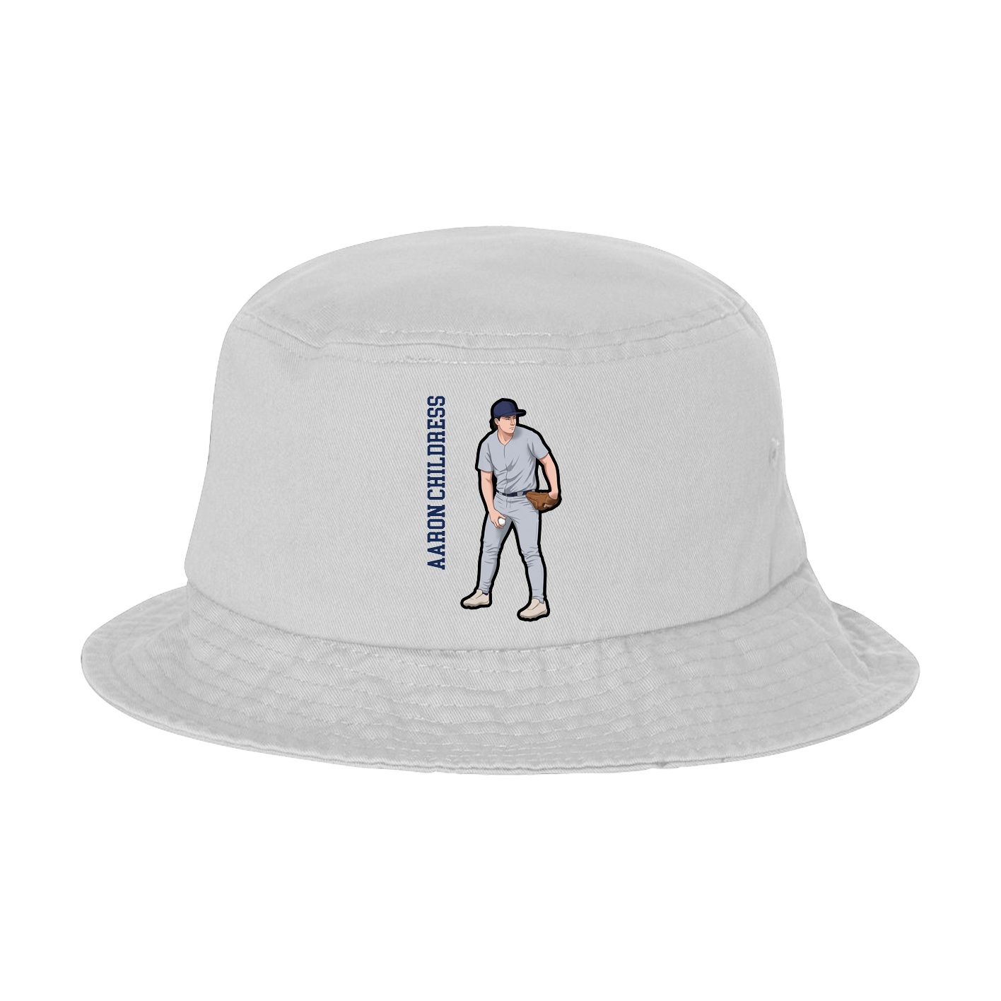 Bucket Cap — Name Vertical in White