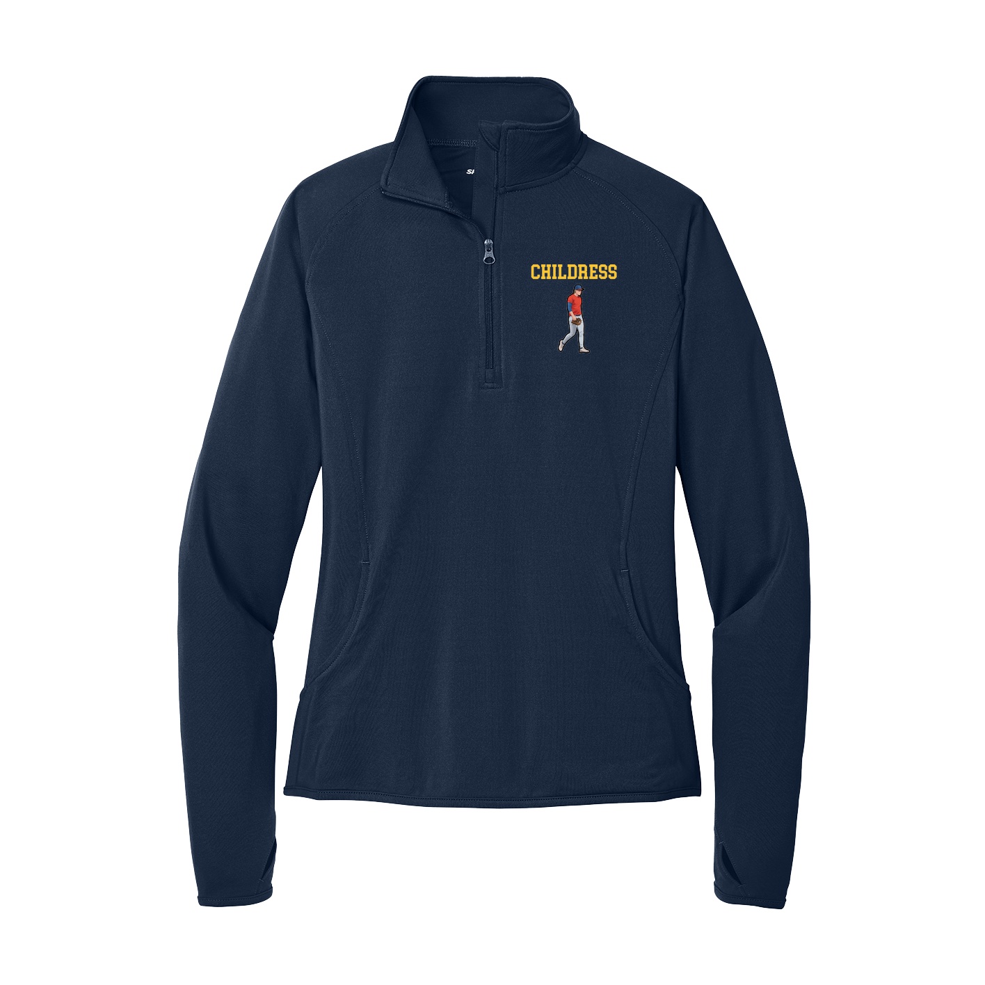 Women's Q-Zip Pullover — Shirsey in Navy