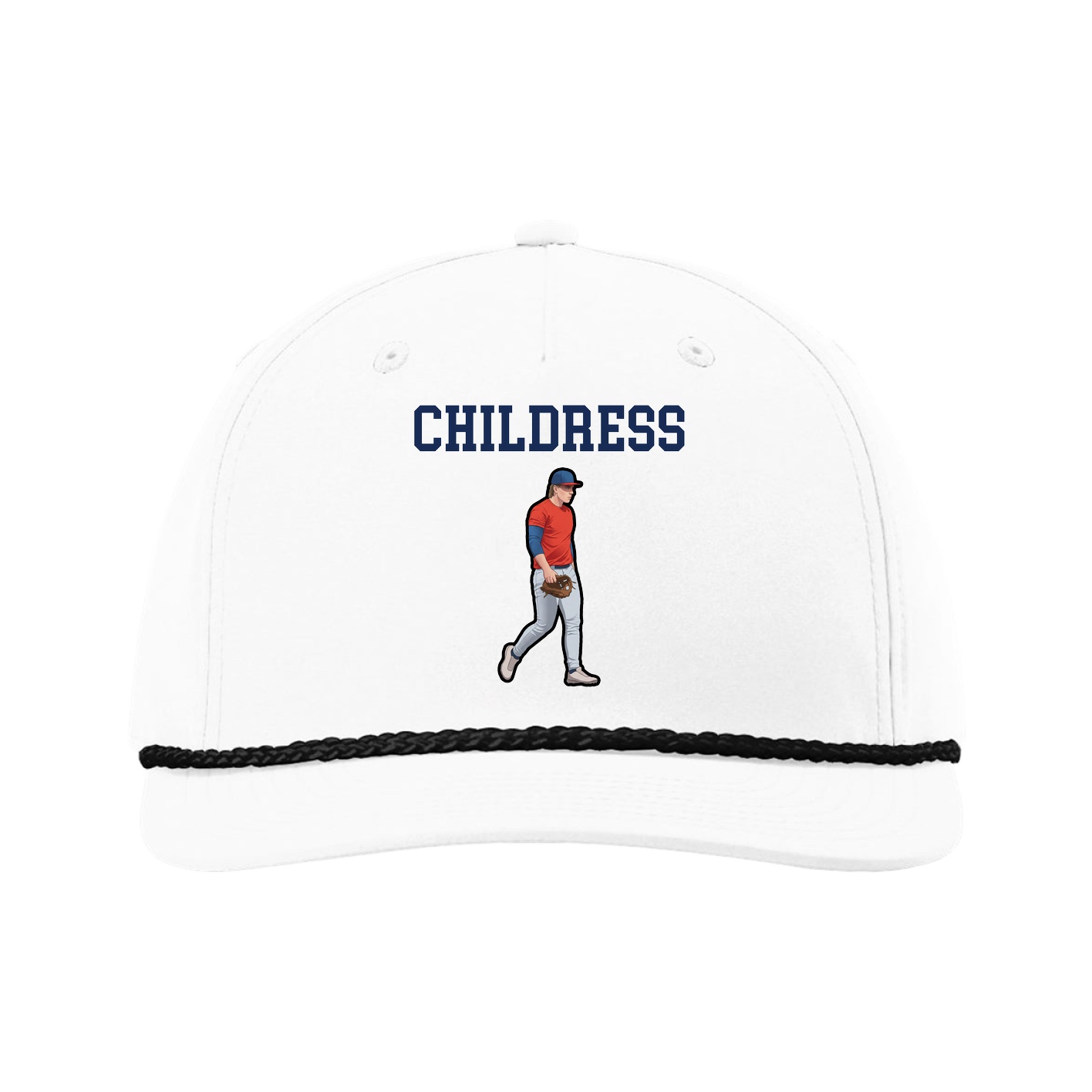 Five-Panel Classic Rope Cap — Shirsey in White