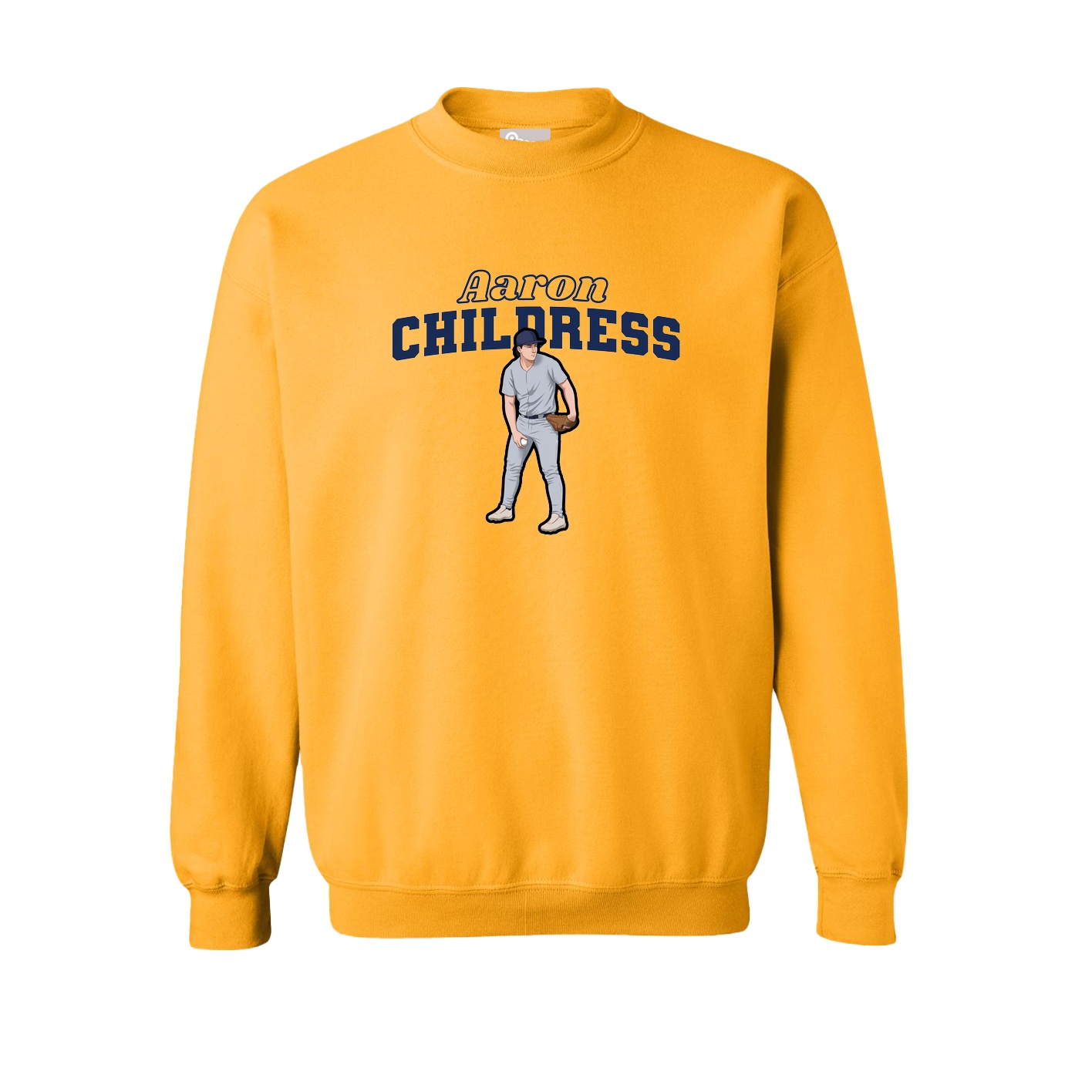 Fleece Crew — Name Arch in Gold