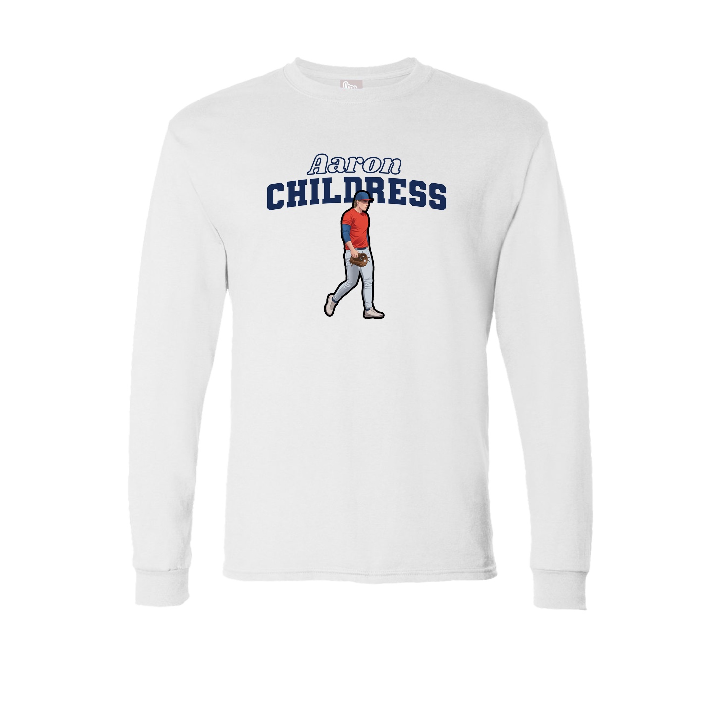 Long Sleeve Tee — Name Arch in White