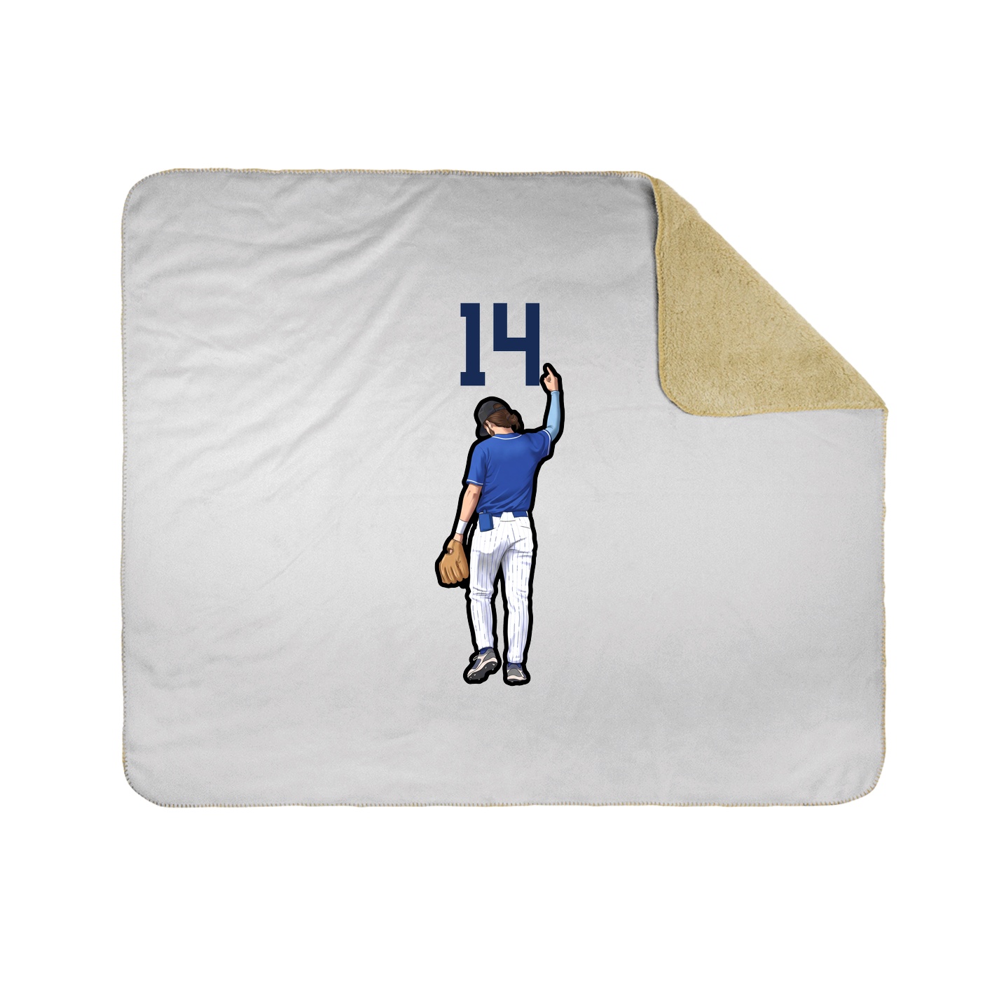 Throw Blanket — Number Top in White