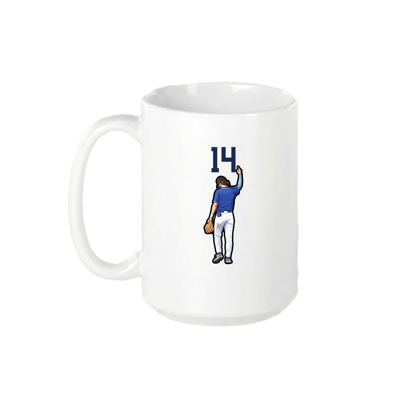 15oz Coffee Mug — Number Top in White