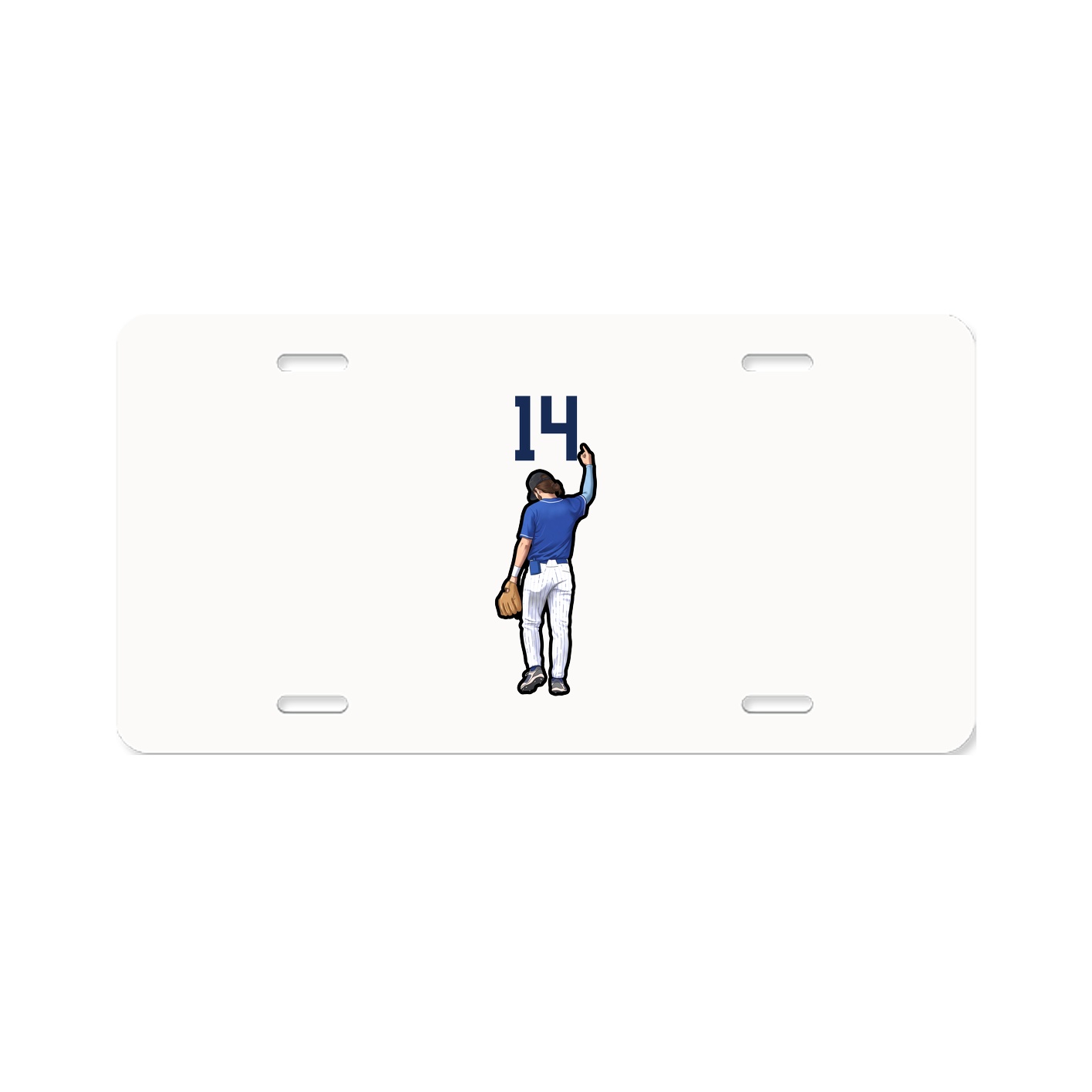 License Plate — Number Top in Classic