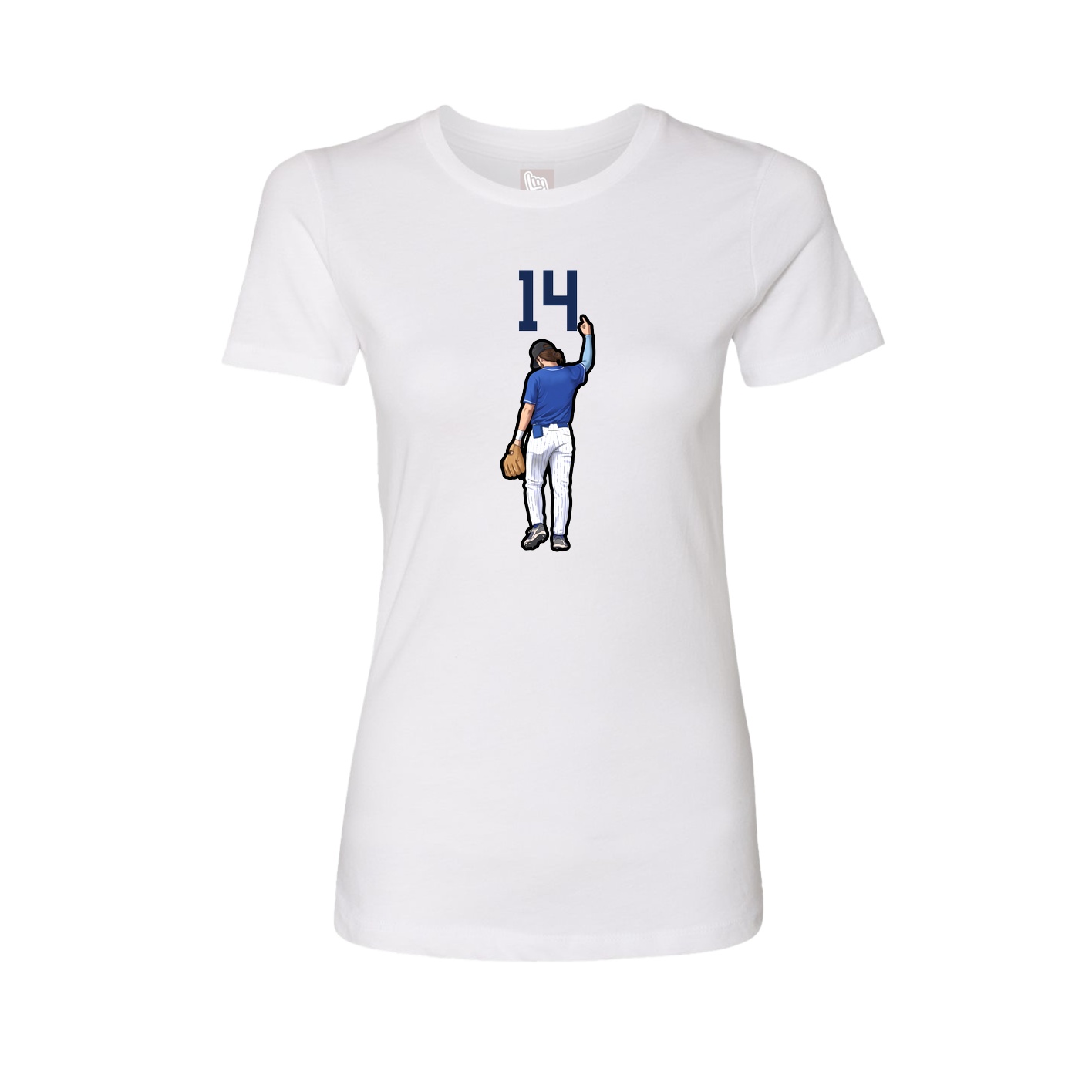 Fitted Women's Tee — Number Top in White