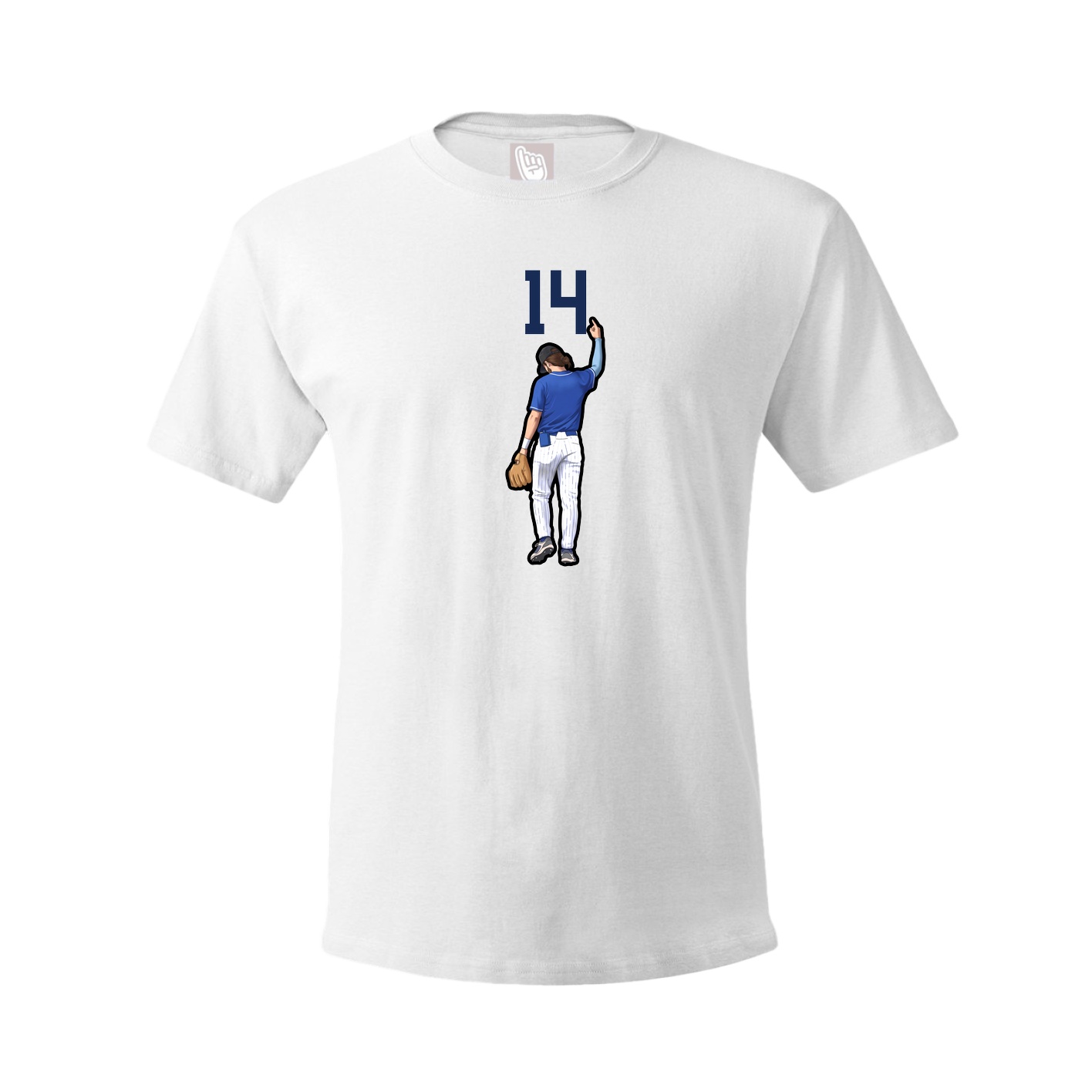 Youth Tee — Number Top in White