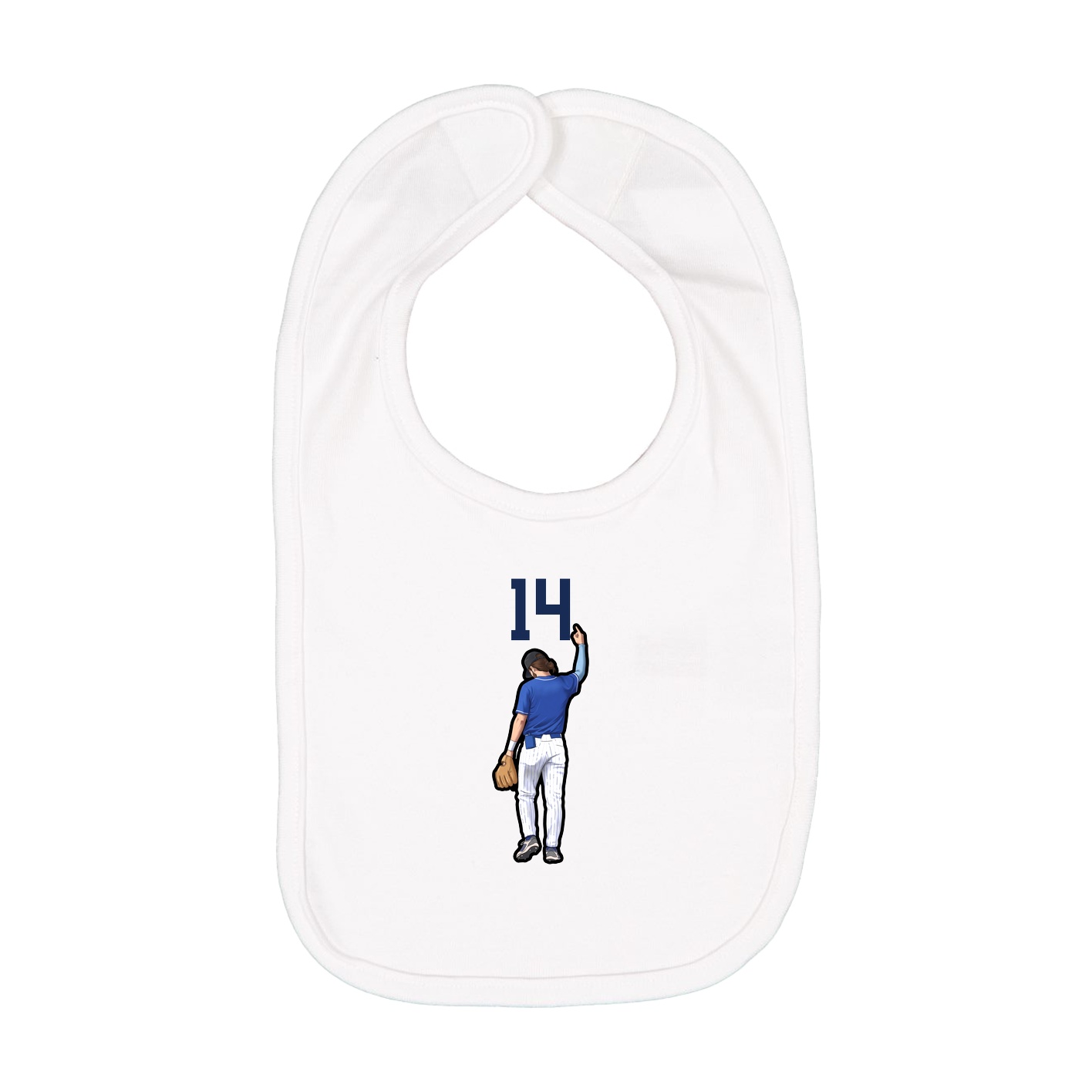 Infant Bib — Number Top in White