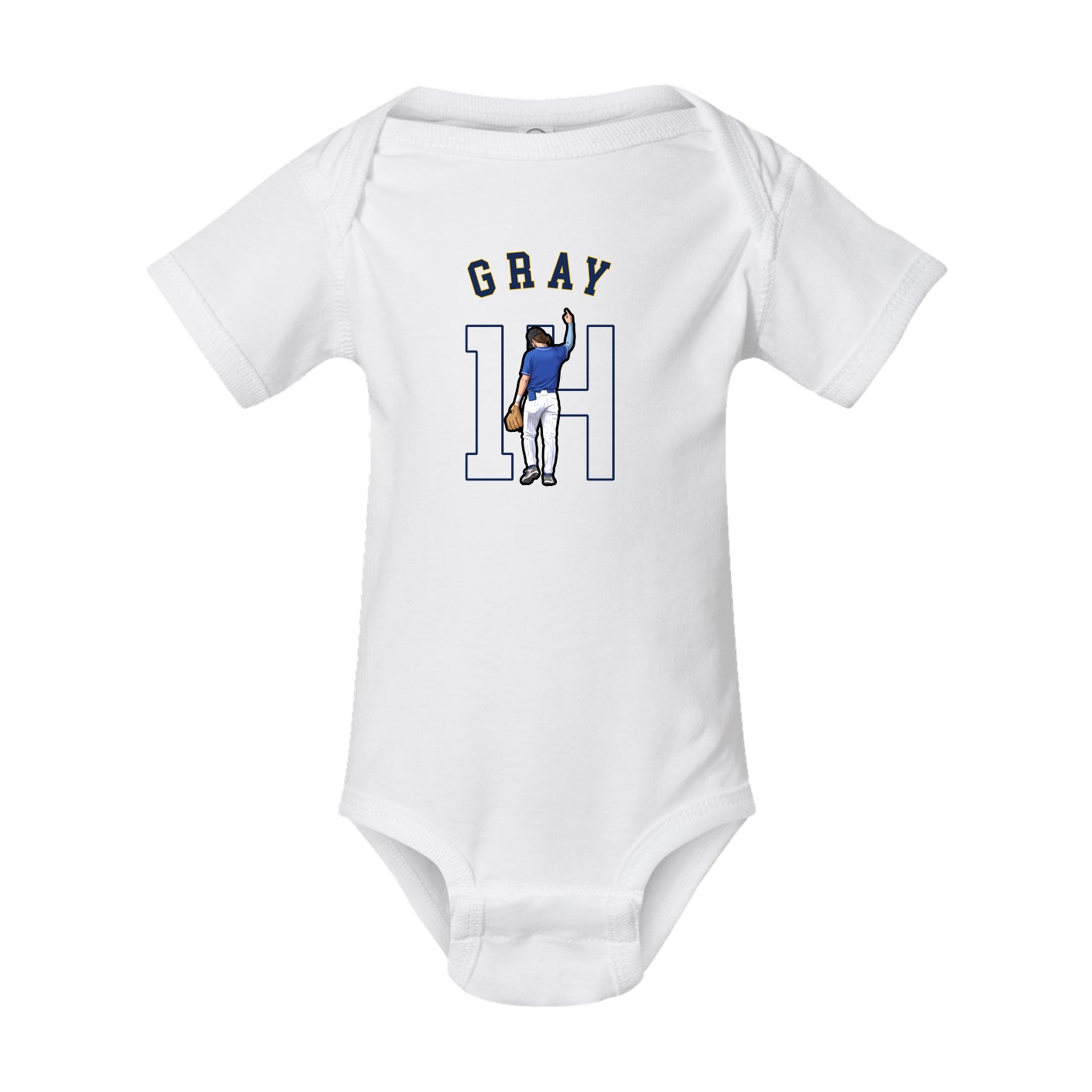 Baby Onesie — Shirsey Arch in White