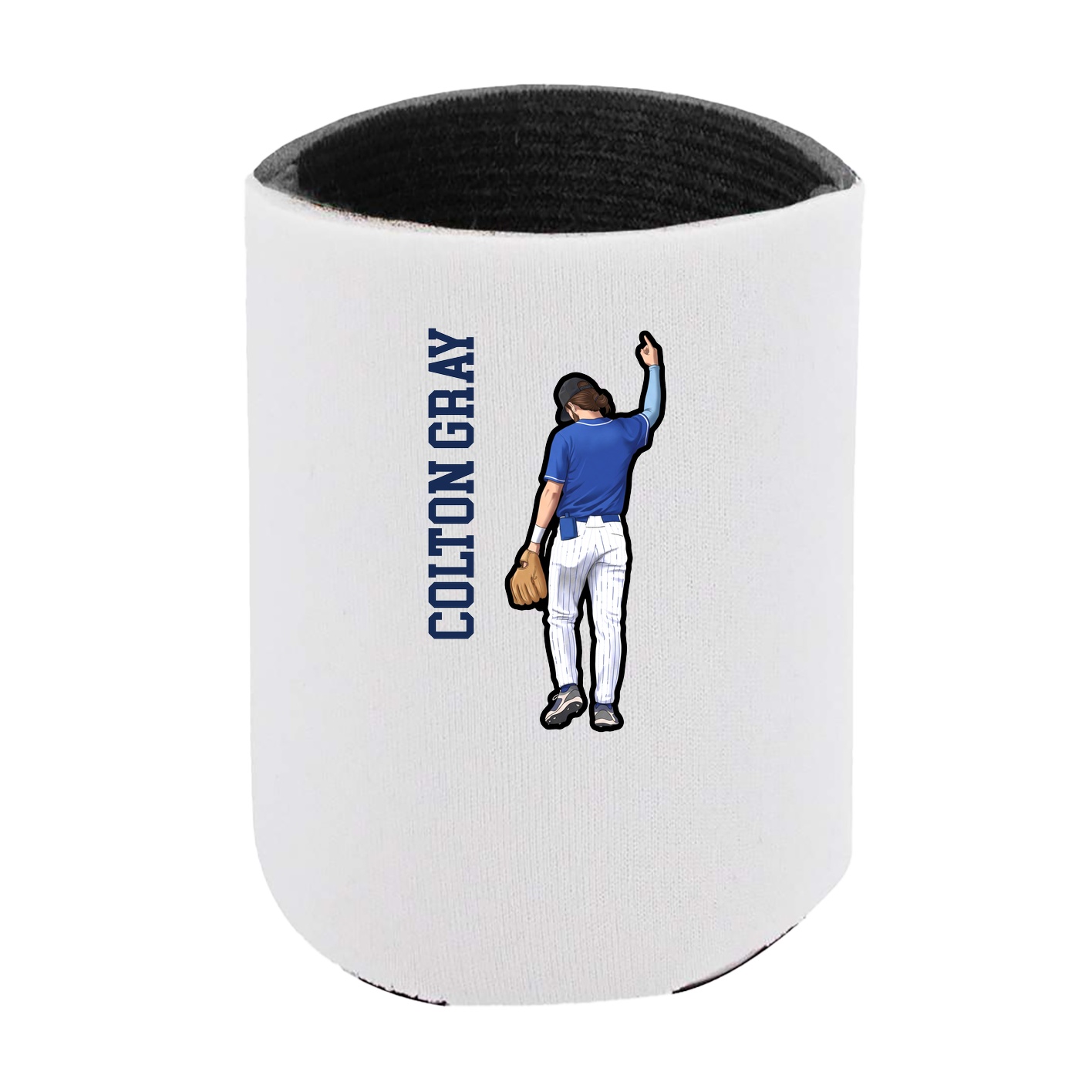 Can Holder — Name Vertical in White