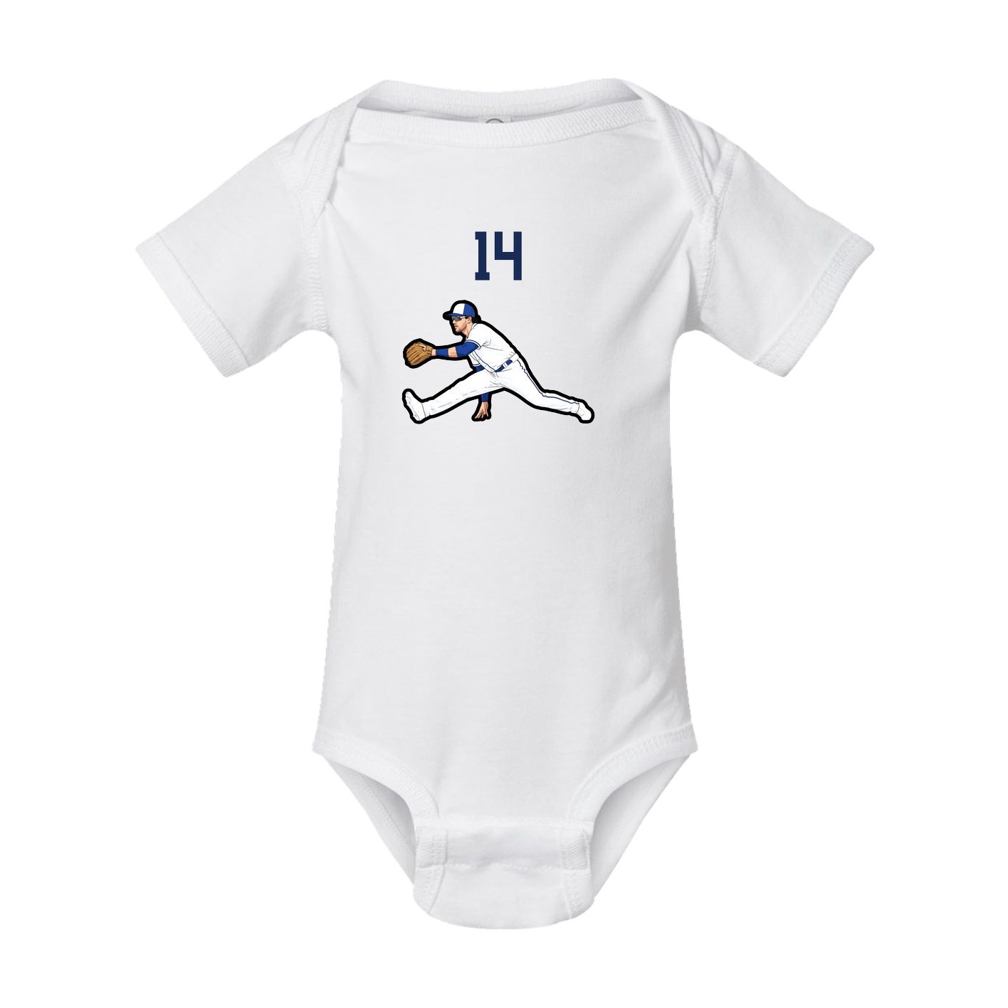 Baby Onesie — Number Top in White